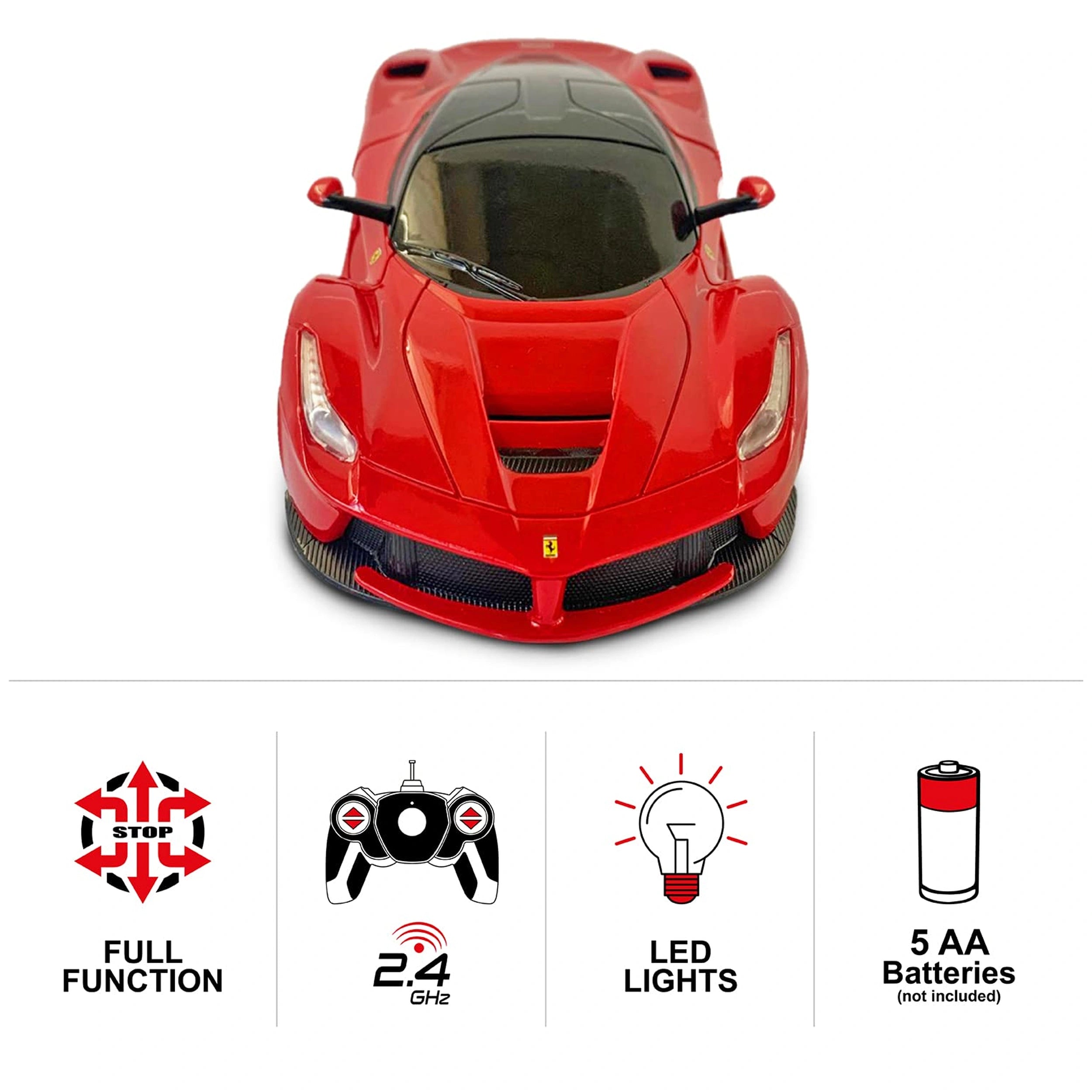 Mondo - La Ferrari Radio-Controlled 2.4 GHz 1:24 Full Function with Lights - Play Vehicles