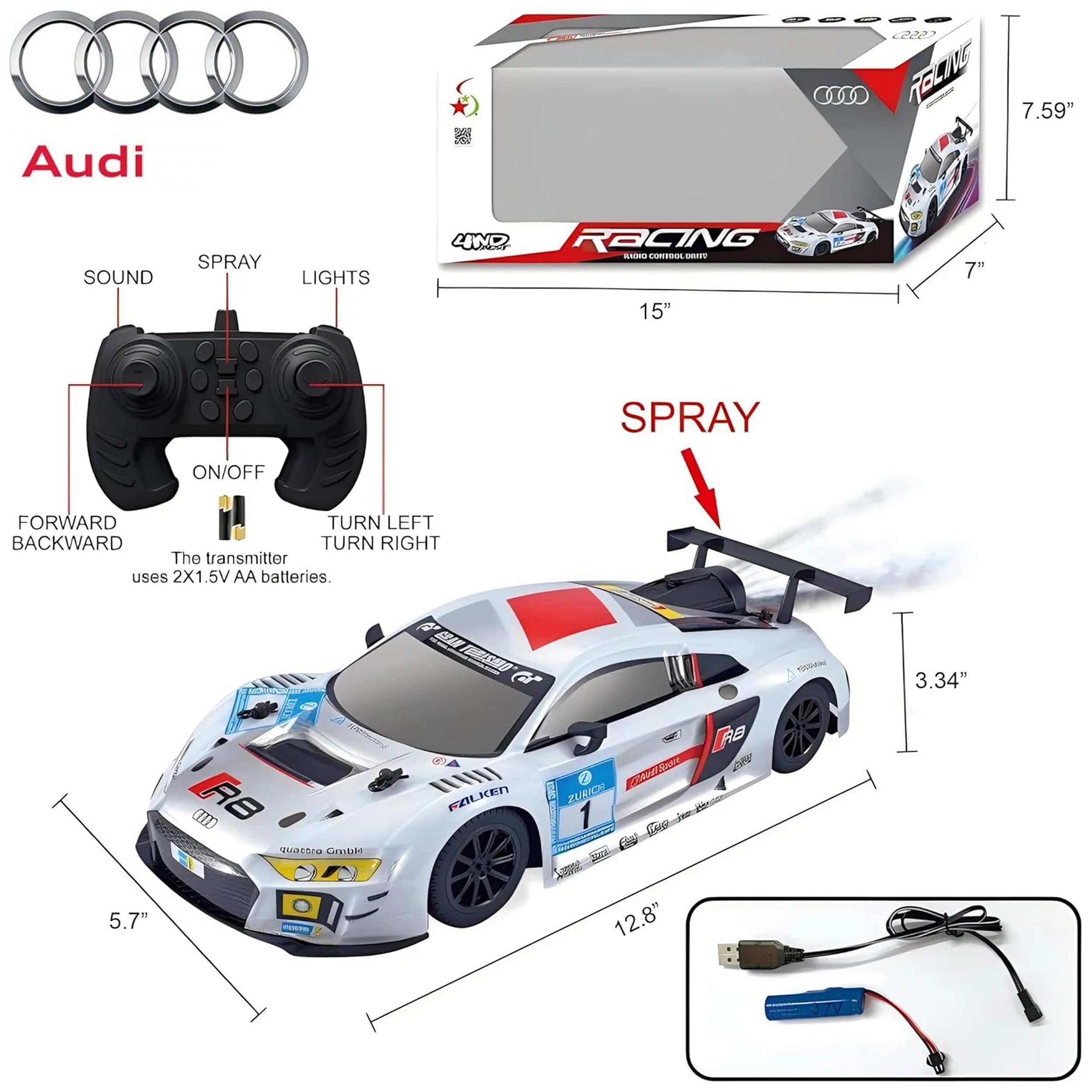 Mondo Motors - Vehículo de Juguete Audi R8 - Vehículos de Juguete