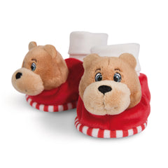 NICI - Botas de bebé con sonajero FC Bayern Munich Oso Berni - Juguetes de actividad para bebés