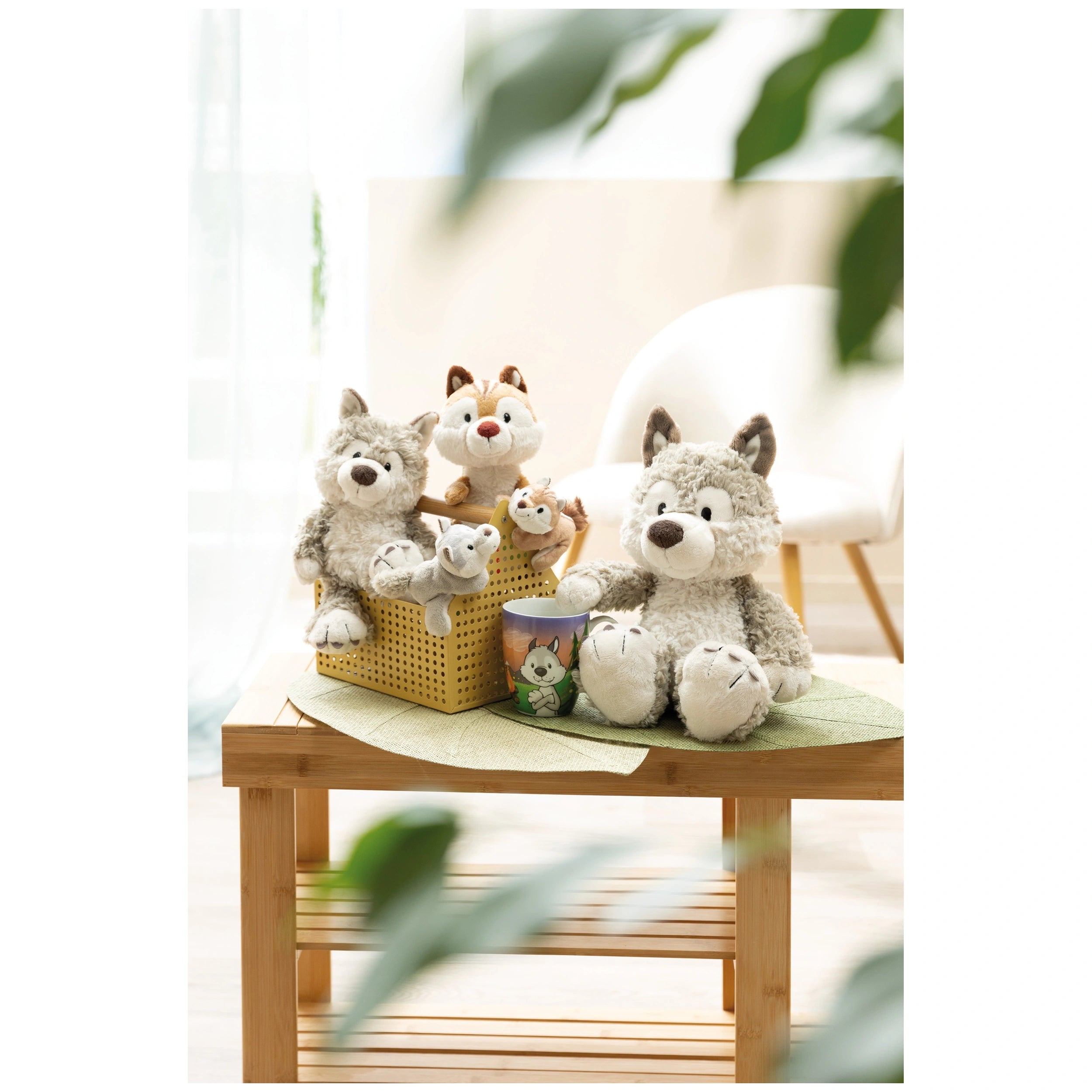 NICI - Forest-Friends-Mug-Wolf-Winny-Chipmunk-Jojo-Action-Toy-Figures
