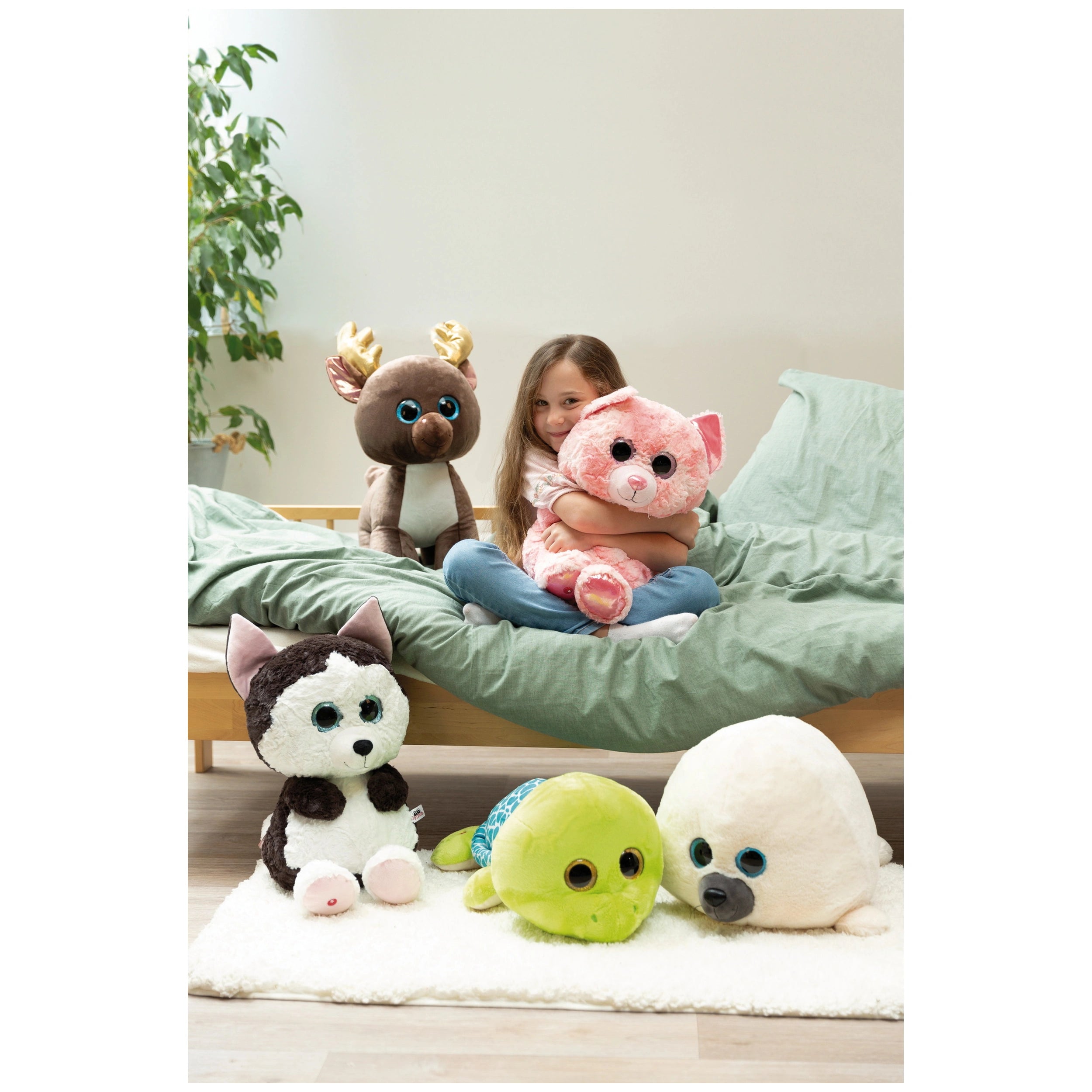 NICI - Glubschis - Juguete de peluche Husky Barkley 45 cm - Animales de peluche
