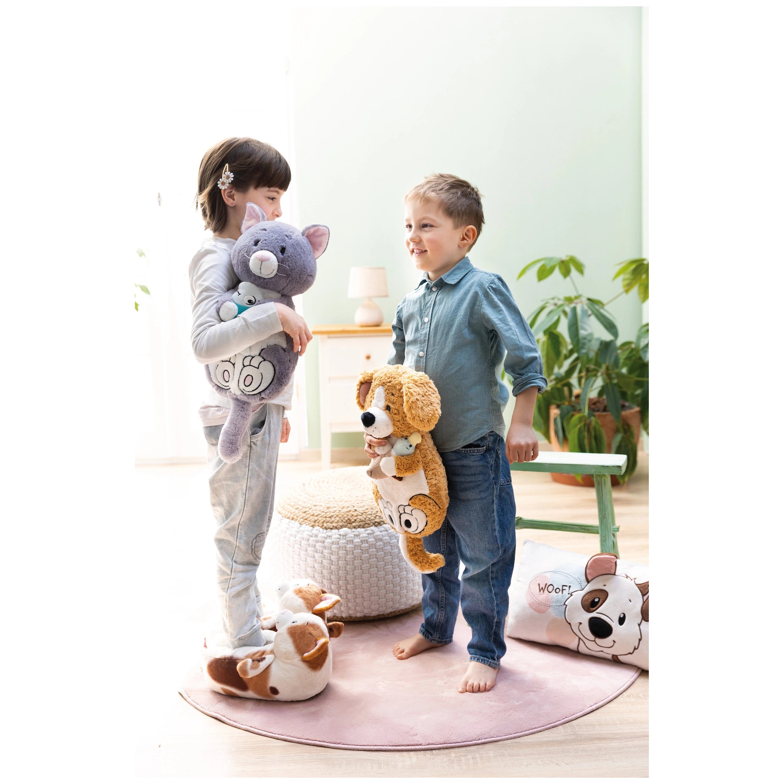 NICI - Homies-Cat-Calico-Slippers-Action-Toy-Figures