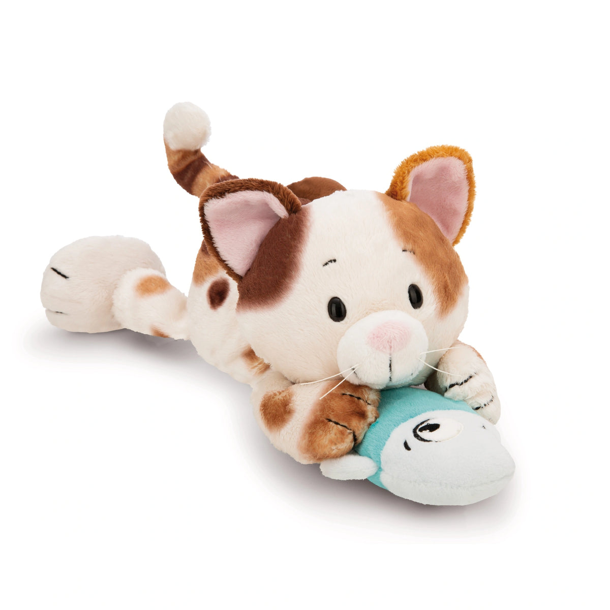 NICI - Homies - Juguete de peluche gato calico acostado