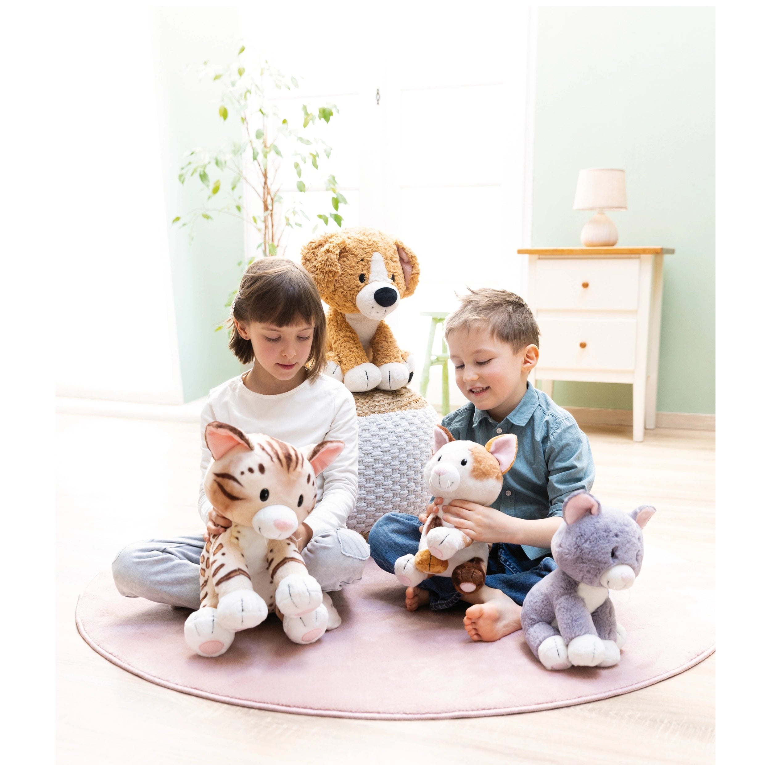NICI - Homies - Juguete de peluche gato sentado calico - Animales de peluche