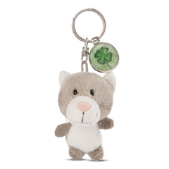 NICI - Figura de acción de gato con llavero y colgante de trébol