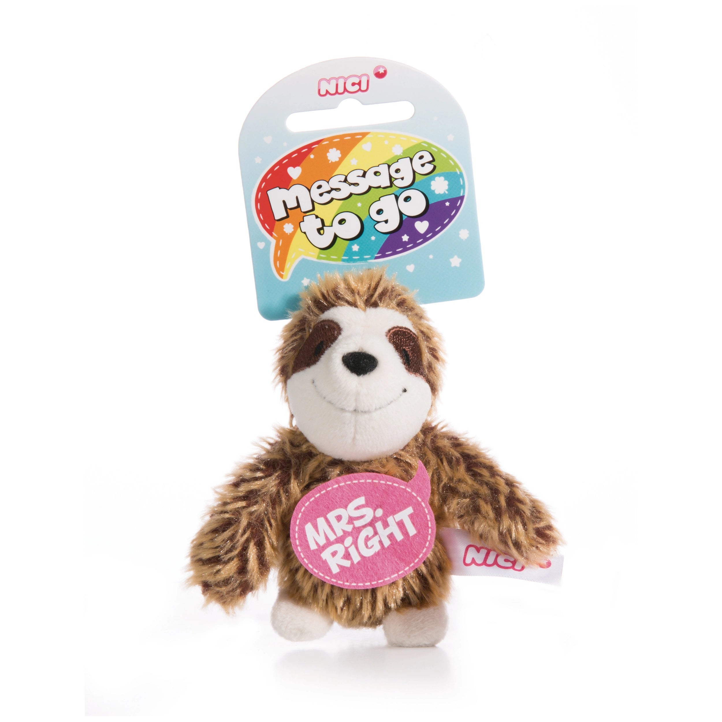 NICI - Message-To-Go-Pendant-Sloth-Stuffed-Animals