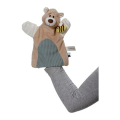 NICI - Mi Primer Muñeco de Mano 2 en 1 con Manta de Abrazo - Juguetes de Actividad para Bebés