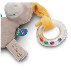 NICI - Mi Primer Sonajero de Anillo NICI Burro Muli 15 Cm - Sonajeros