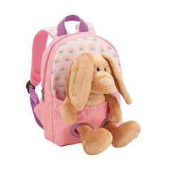 NICI - Travel-Friends-Pink-Backpack-With-Soft-Toy-Rabbit-Outdoor-Recreation