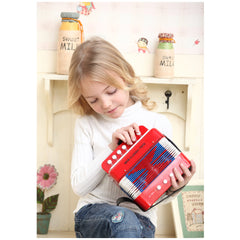 New Classic Toys - Accordion With Music Book - Blue - Musical Instruments