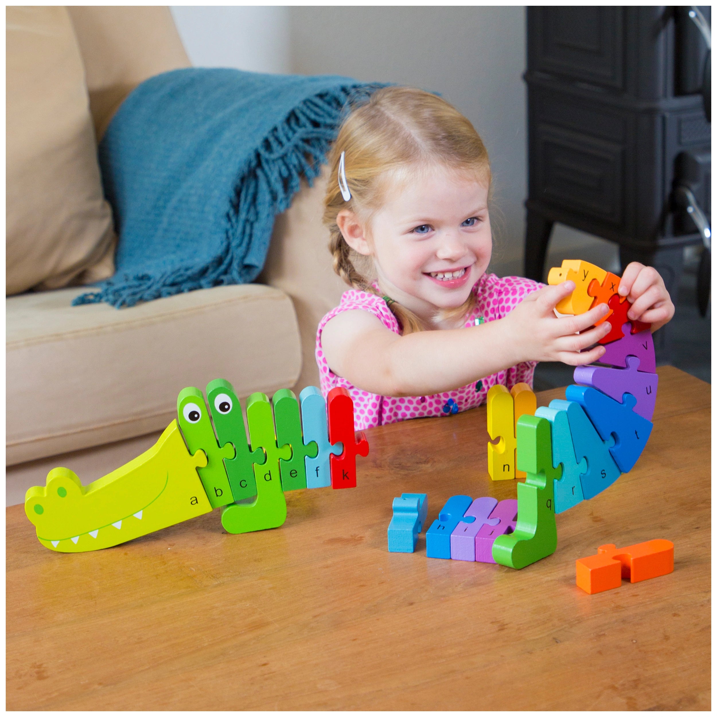 New Classic Toys - Alphabet Puzzle - Crocodile - Educational Toys