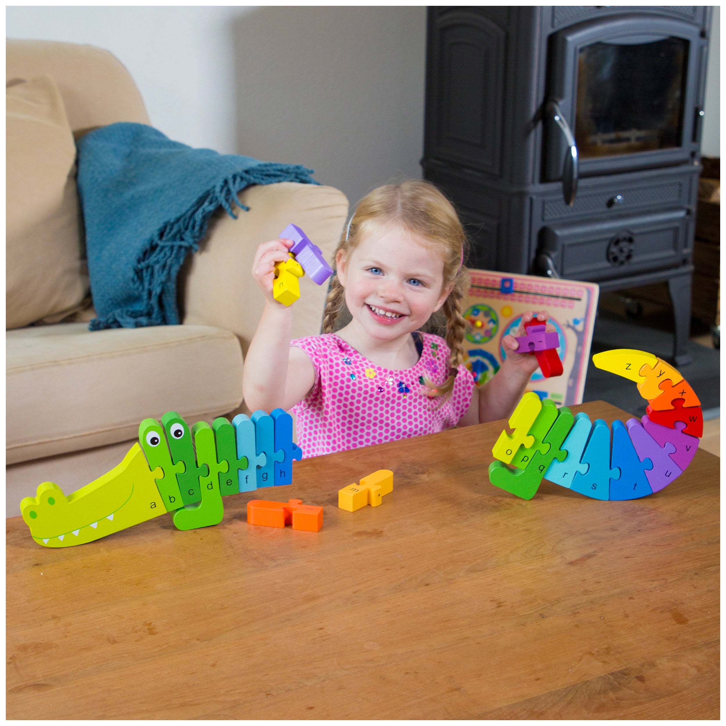 New Classic Toys - Alphabet Puzzle - Crocodile - Educational Toys