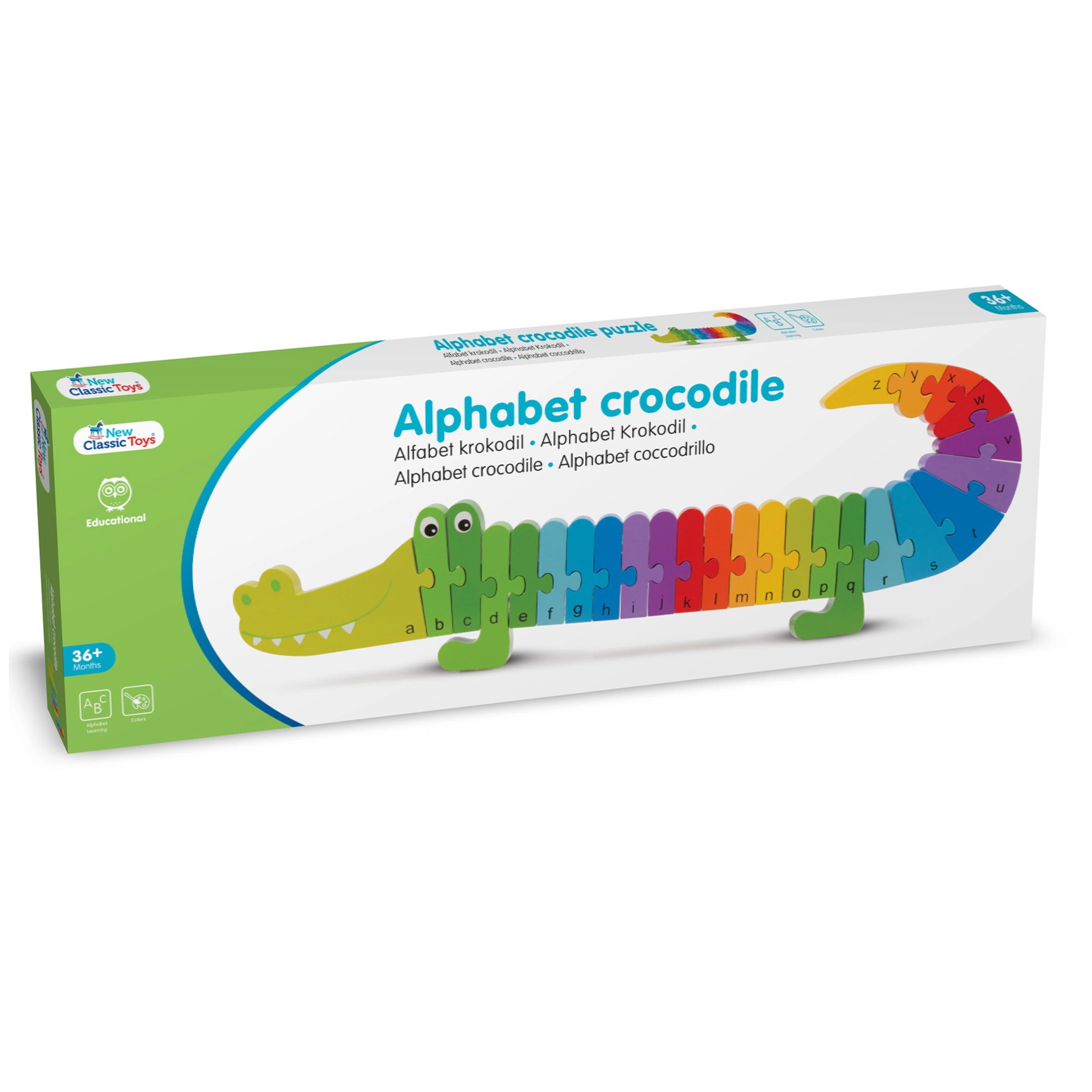 New Classic Toys - Alphabet Puzzle - Crocodile - Educational Toys