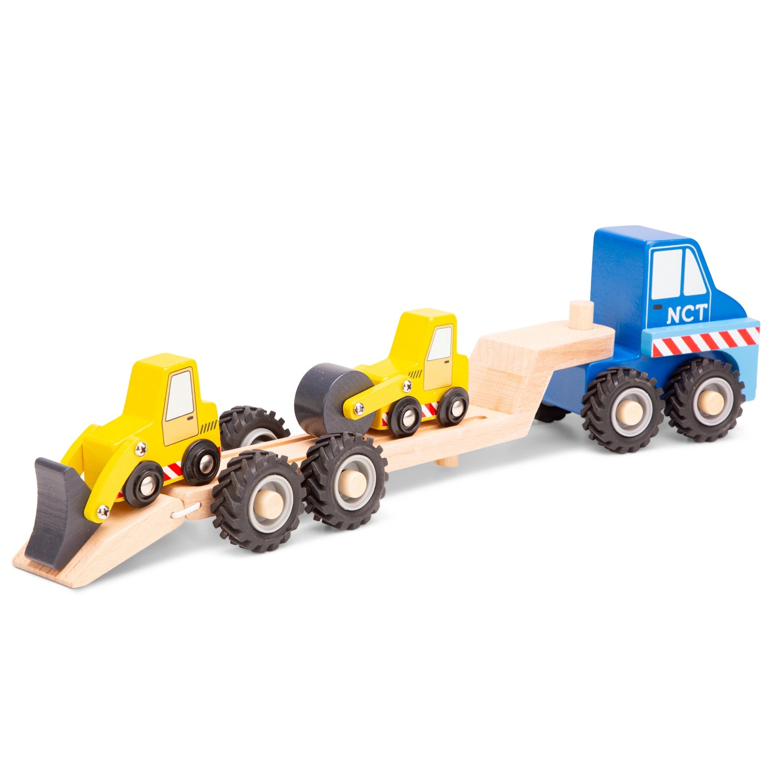 New Classic Toys - Car Transporter With 2 Construction Vehicles - Play Vehicles