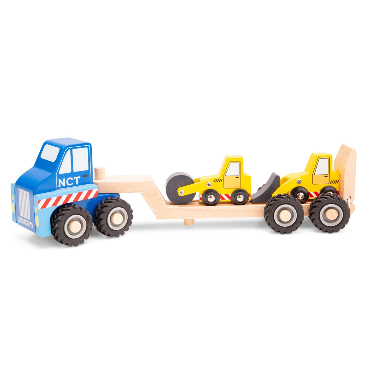 New Classic Toys - Car Transporter With 2 Construction Vehicles - Play Vehicles