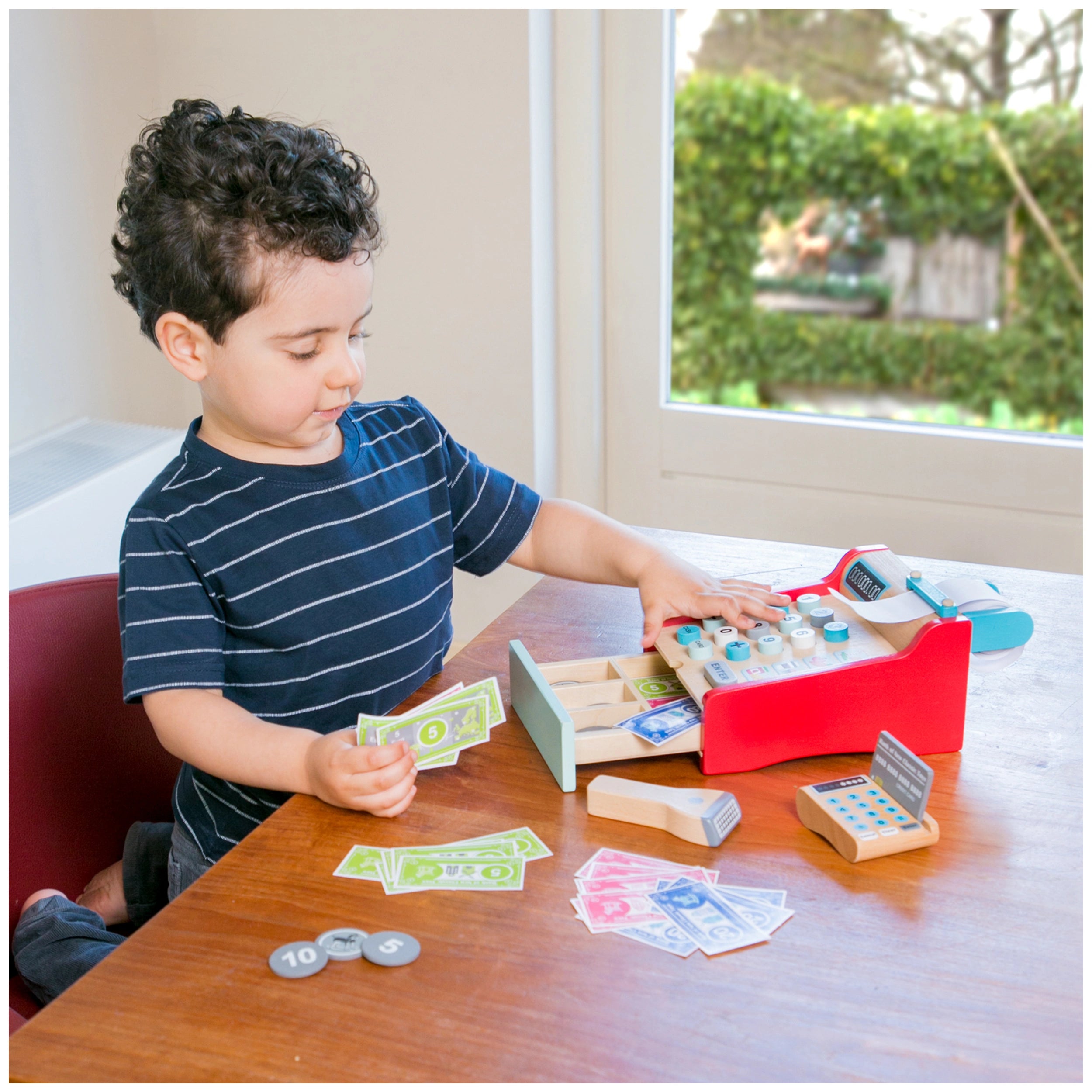 New Classic Toys - Cash Register - Red - Pretend Professions & Role Playing