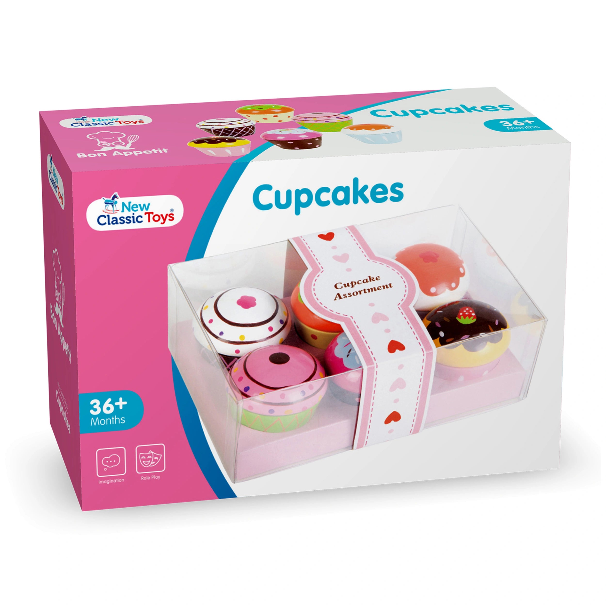 New Classic Toys - Surtido de Cupcakes en Caja de Regalo - Profesiones de Imaginación y Juego de Roles