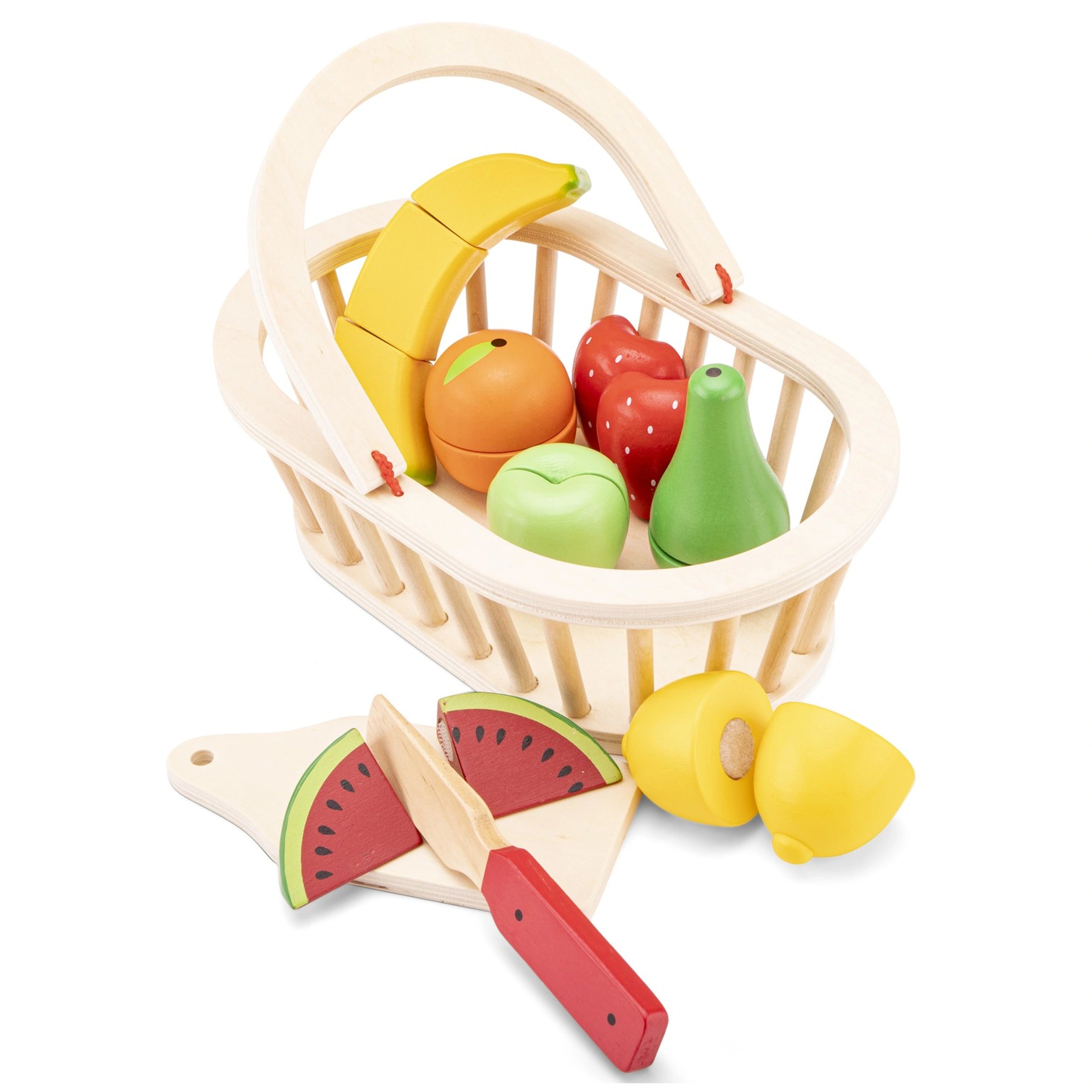 New Classic Toys - Set de Corte - Cesta de Frutas - Profesiones y Juegos de Rol