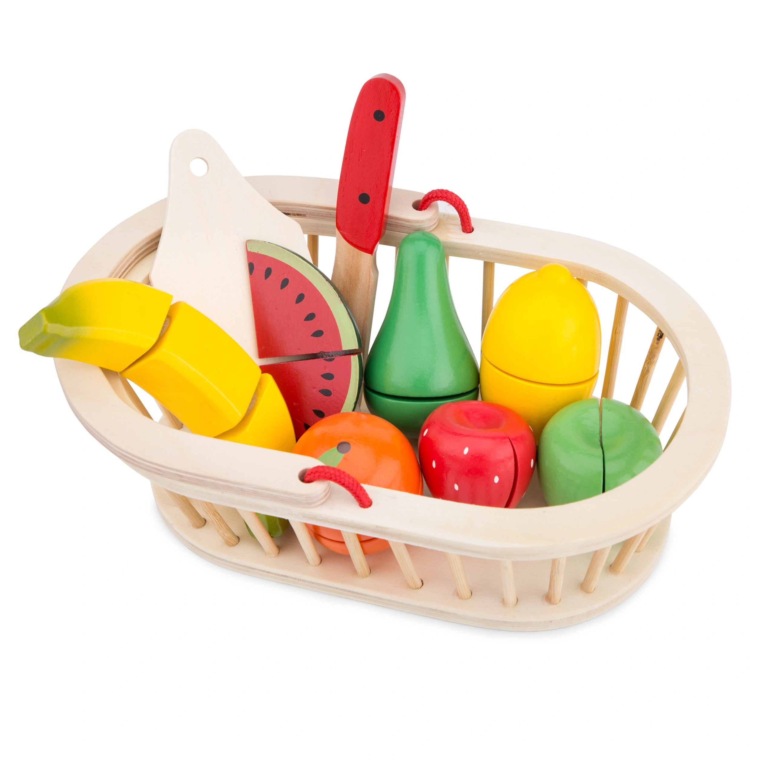 New Classic Toys - Set de Corte - Cesta de Frutas - Profesiones y Juegos de Rol