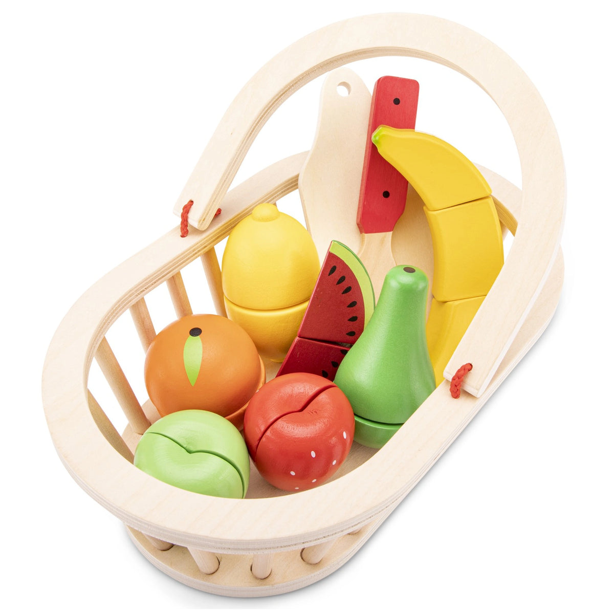 New Classic Toys - Set de Corte - Cesta de Frutas - Profesiones y Juegos de Rol