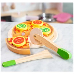 New Classic Toys - Set de Corte - Pizza Vegetal - Profesiones y Juegos de Rol