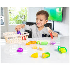 New Classic Toys - Set de Corte - Cesta de Verduras - Profesiones y Juegos de Rol