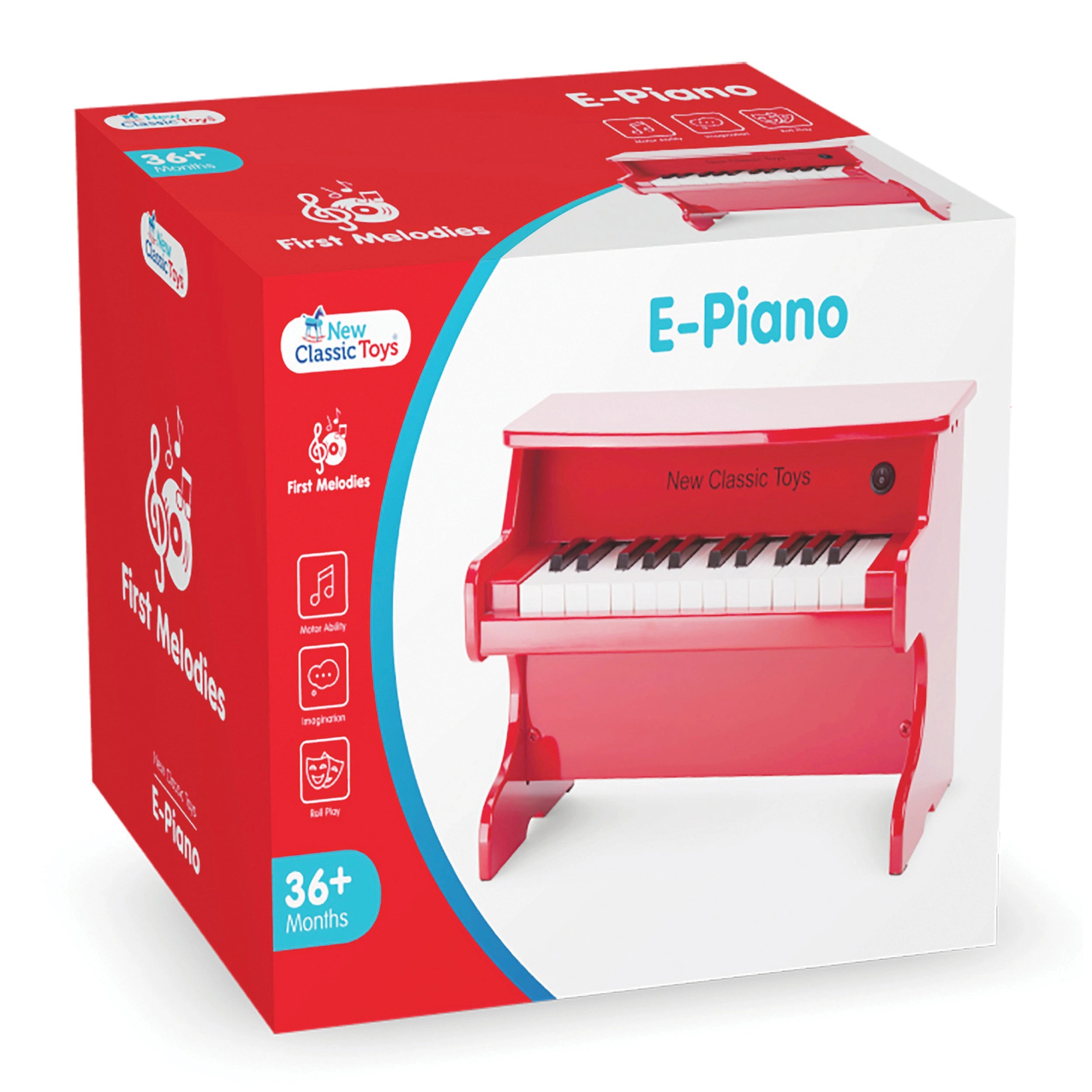 New Classic Toys - Electronic Piano - 25 Keys - Red - Musical Instruments