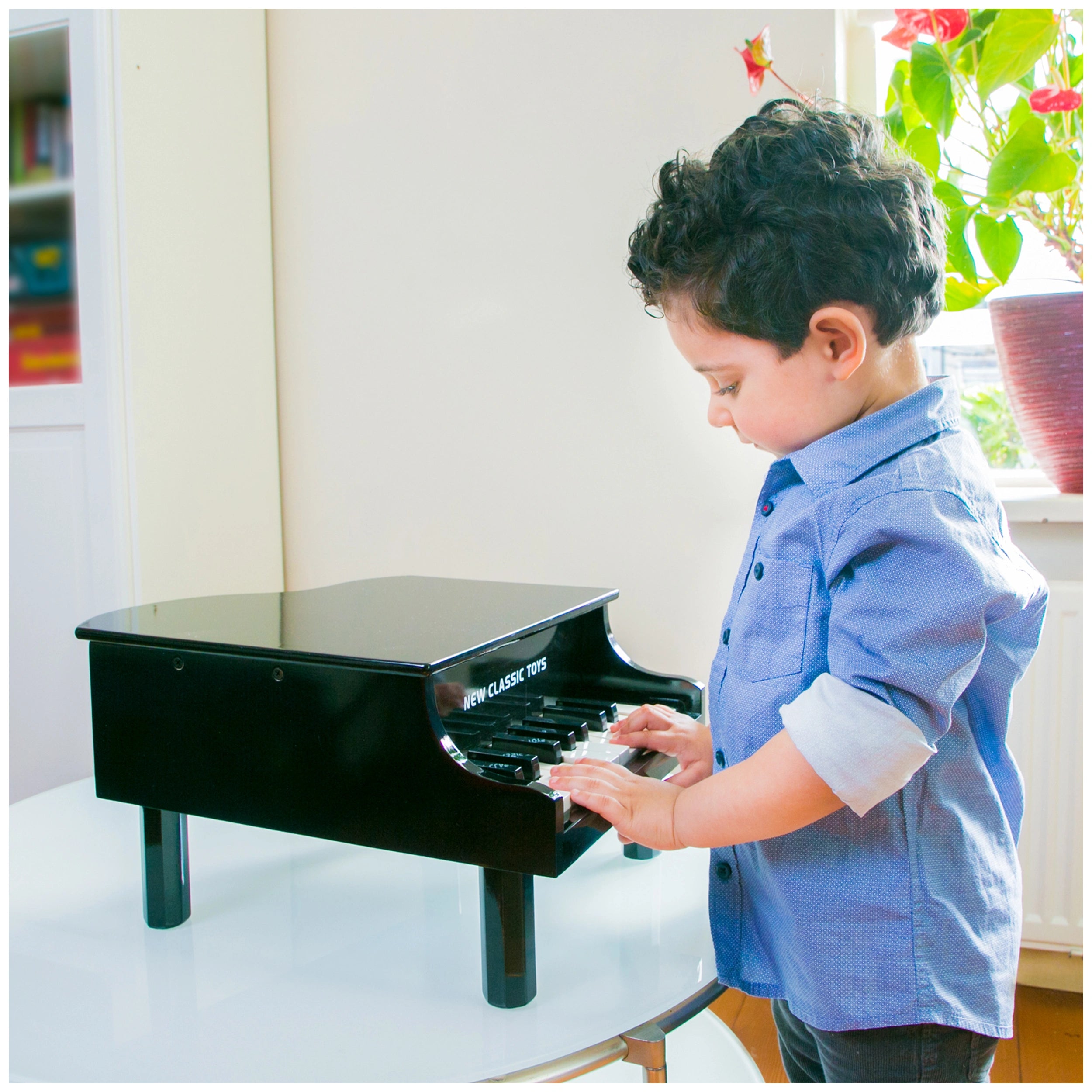 New Classic Toys - Grand Piano - 18 Keys - Black - Musical Instruments