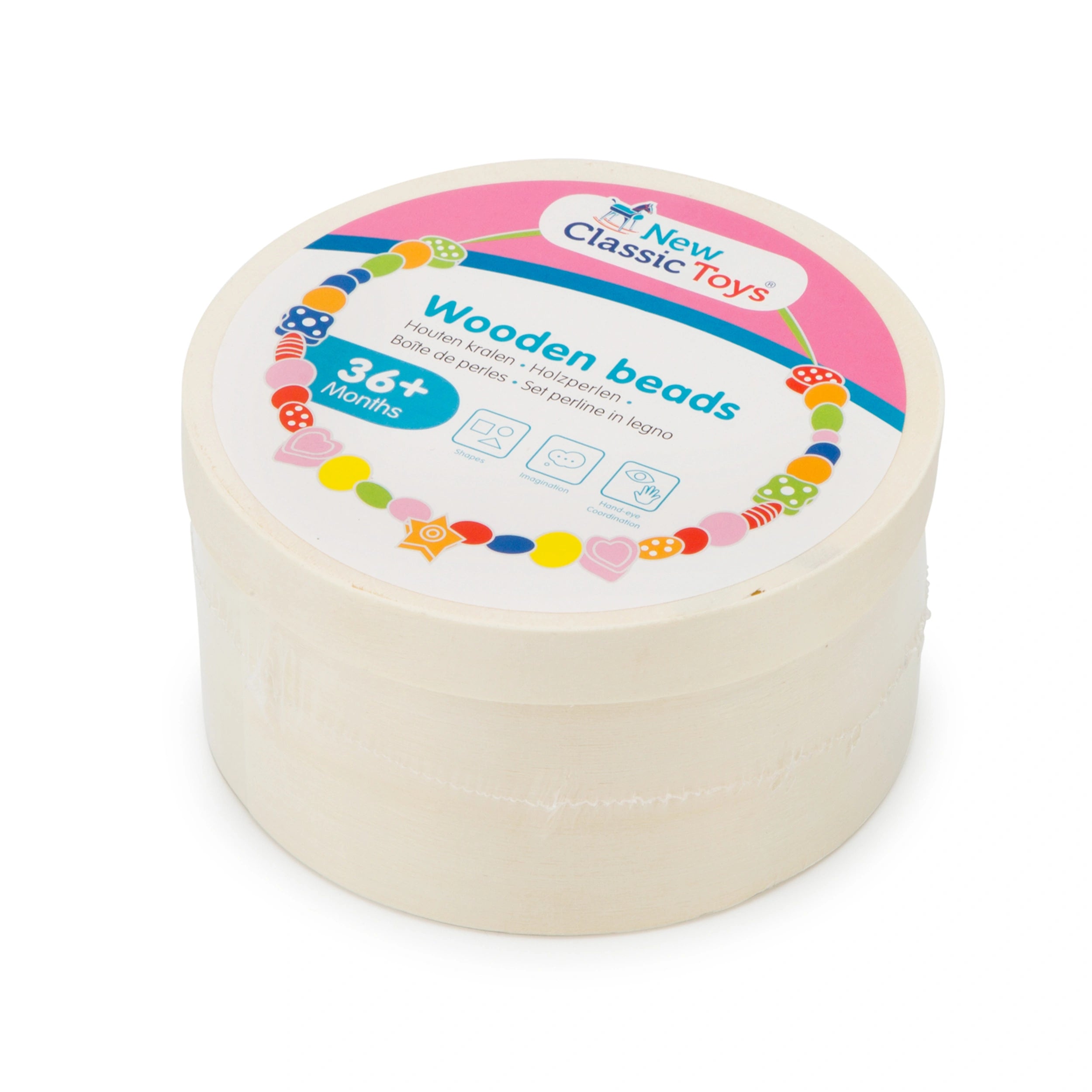 New Classic Toys - Perlas de Enhebrar - 640 Piezas y 8 Cuerdas - Artes y Manualidades
