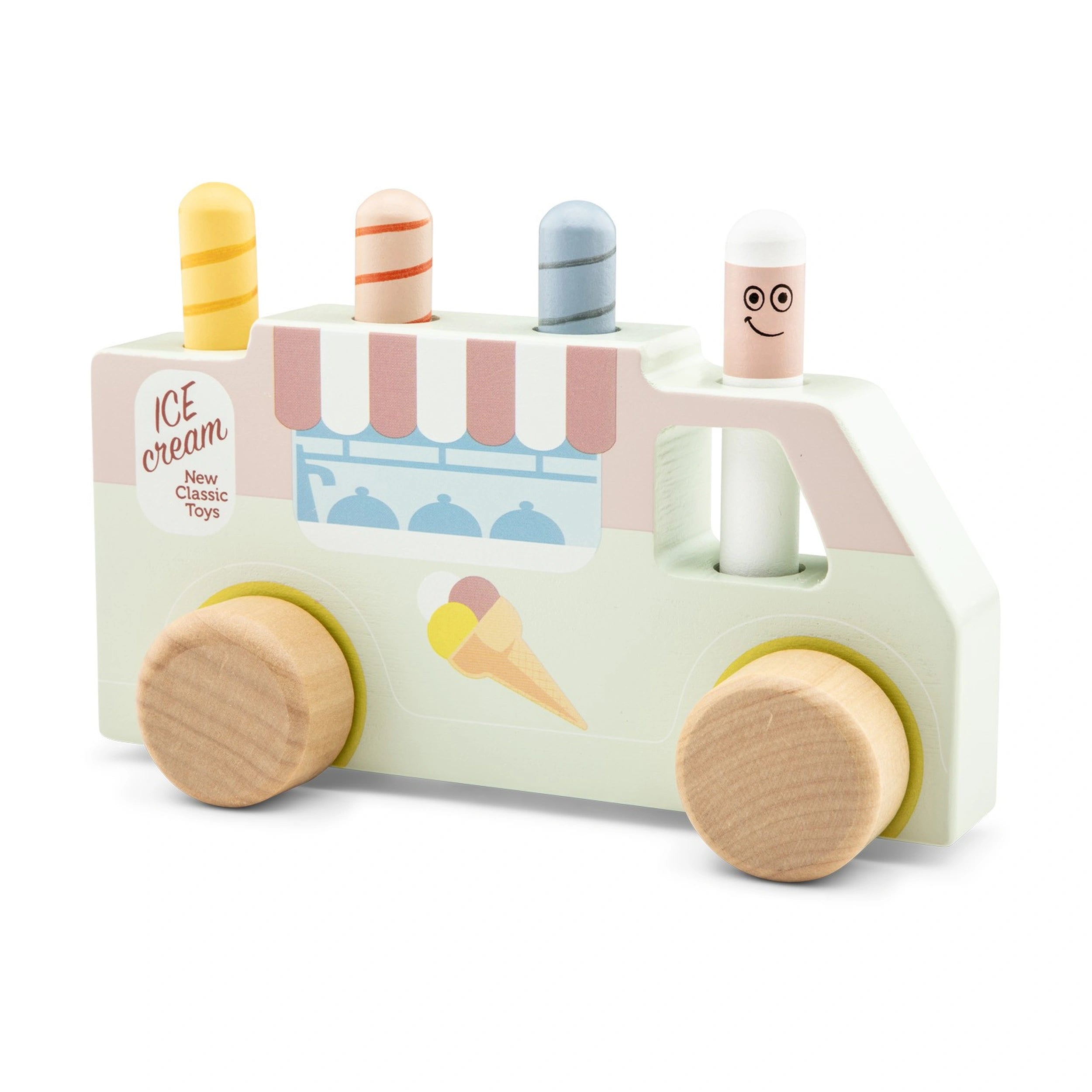 New Classic Toys - Pop Up - Camión de Helados - Juguetes de Actividad para Bebés