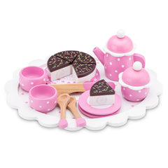 New Classic Toys - Juego de té con pastel para cortar - Rosa - Profesiones de juego y juegos de rol