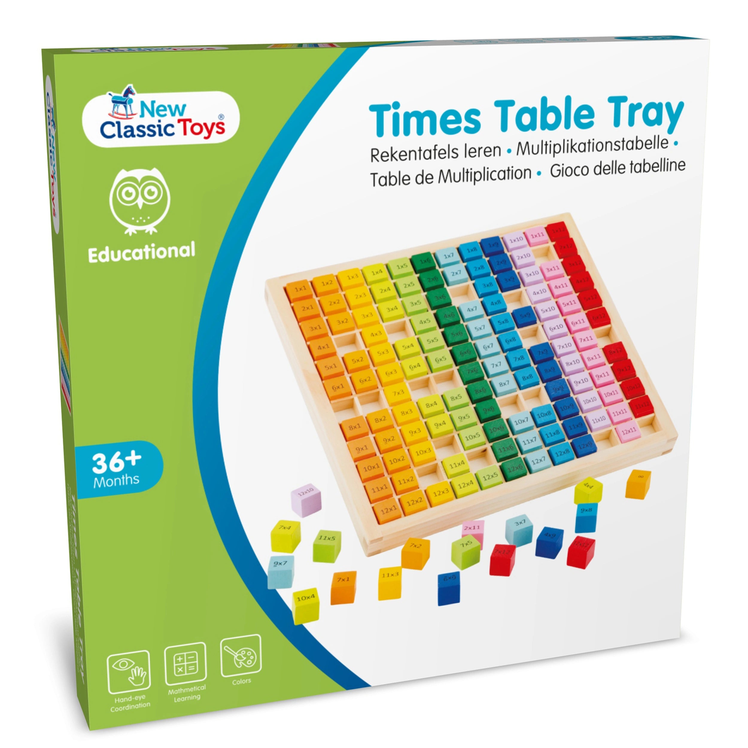 New Classic Toys - Bandeja de tablas de multiplicar - Juguetes educativos