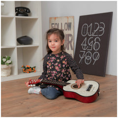New Classic Toys - Toy Guitar Deluxe - Brown - Musical Instruments