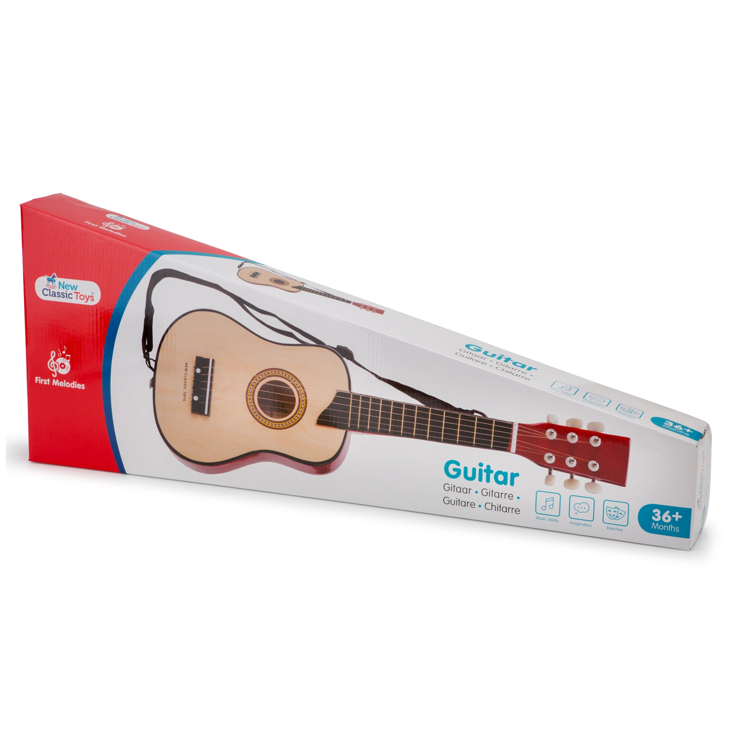 New Classic Toys - Toy Guitar Deluxe - Brown - Musical Instruments