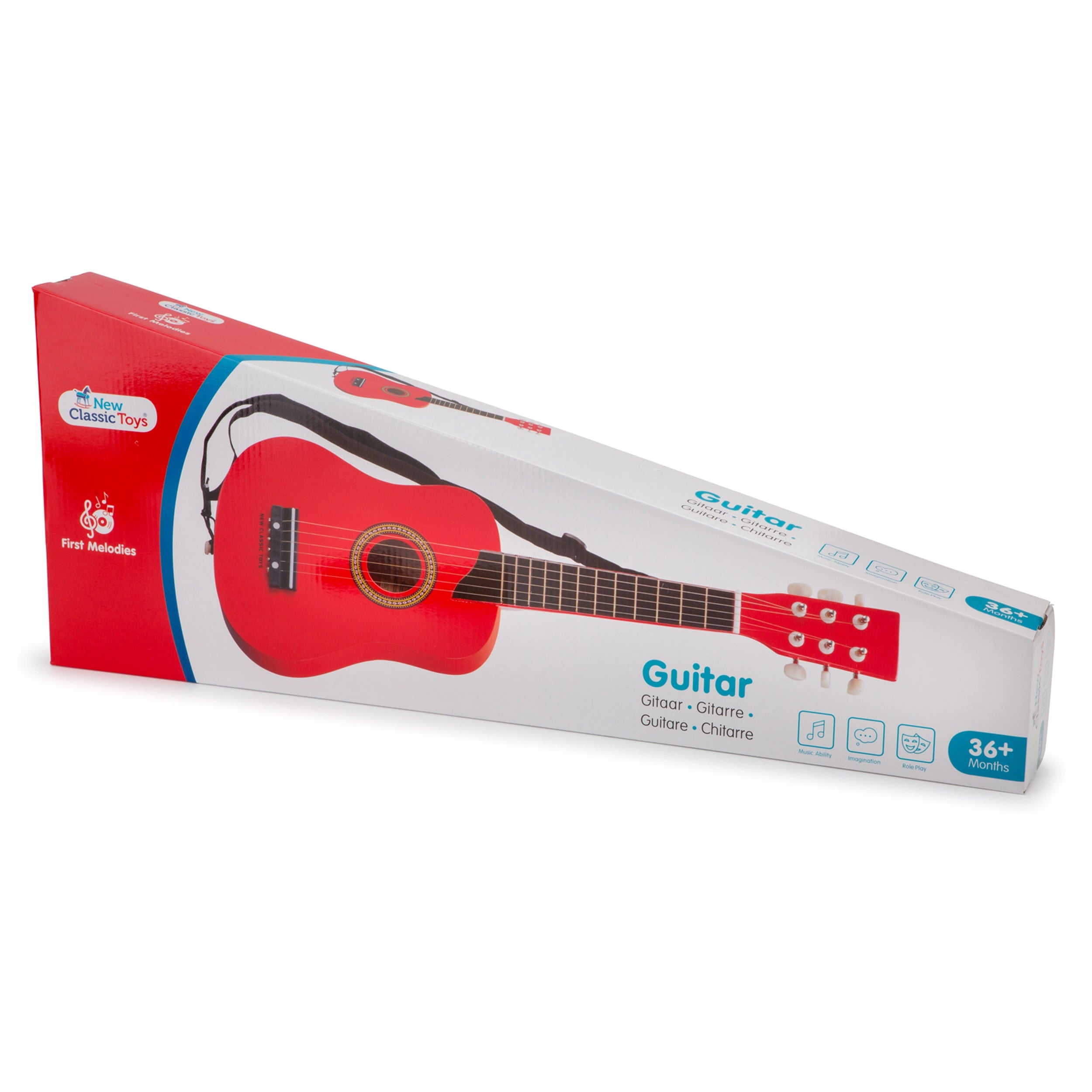 New Classic Toys - Toy Guitar Deluxe - Red - Musical Instruments