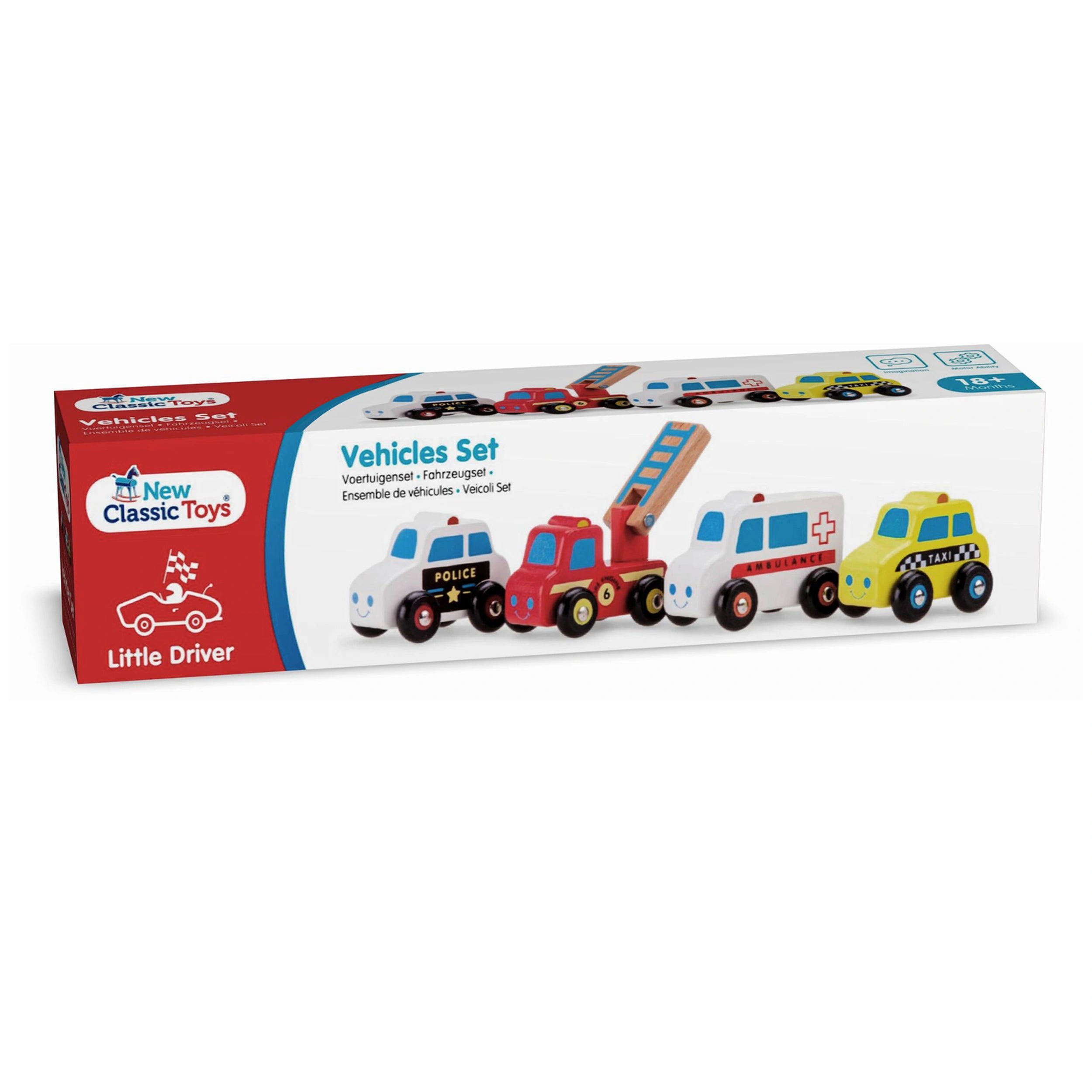 New Classic Toys - Set de Vehículos - 4 Piezas - Vehículos de Juego