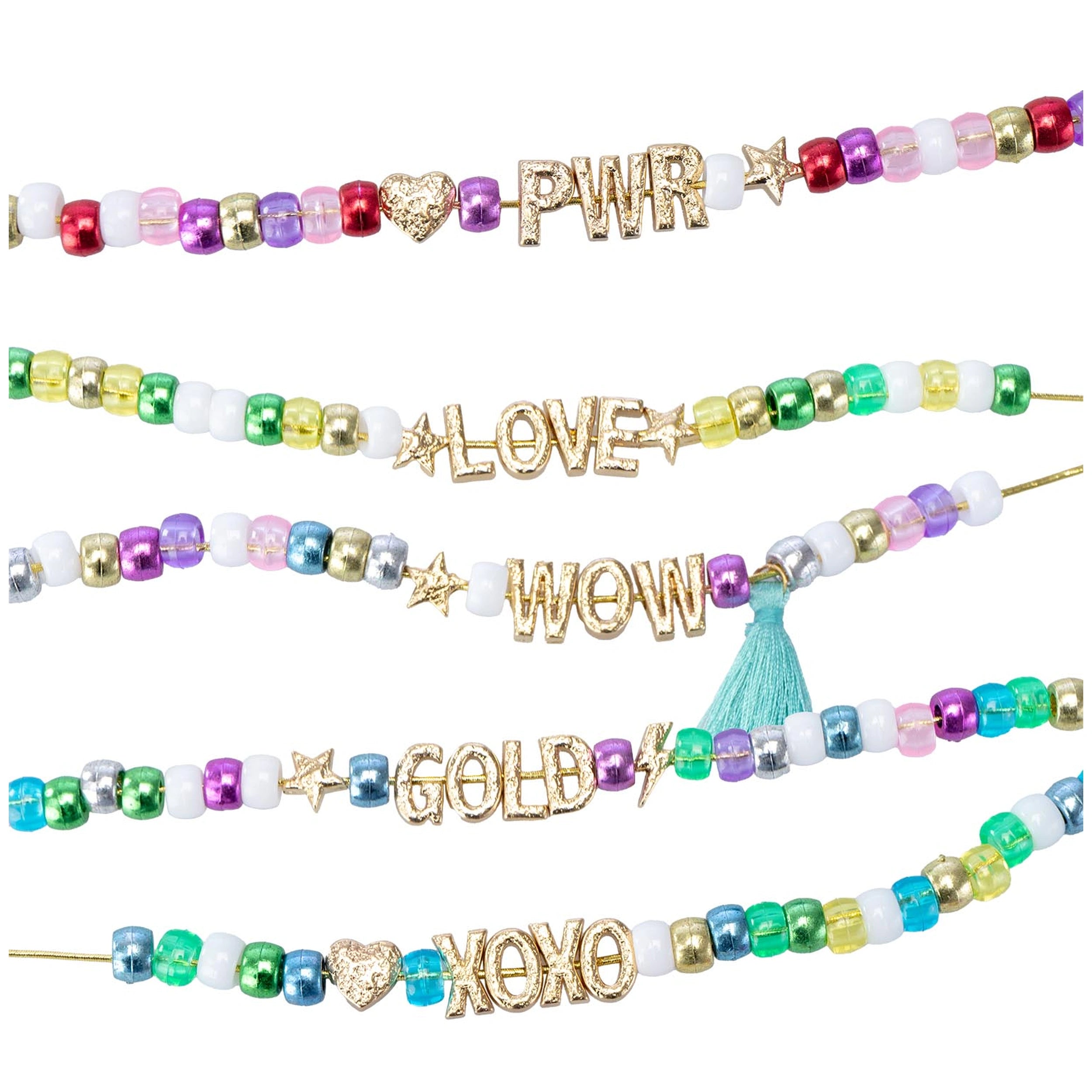 Nice - Beads Abc Diy Bracelets Gold Set - Arts & Crafts