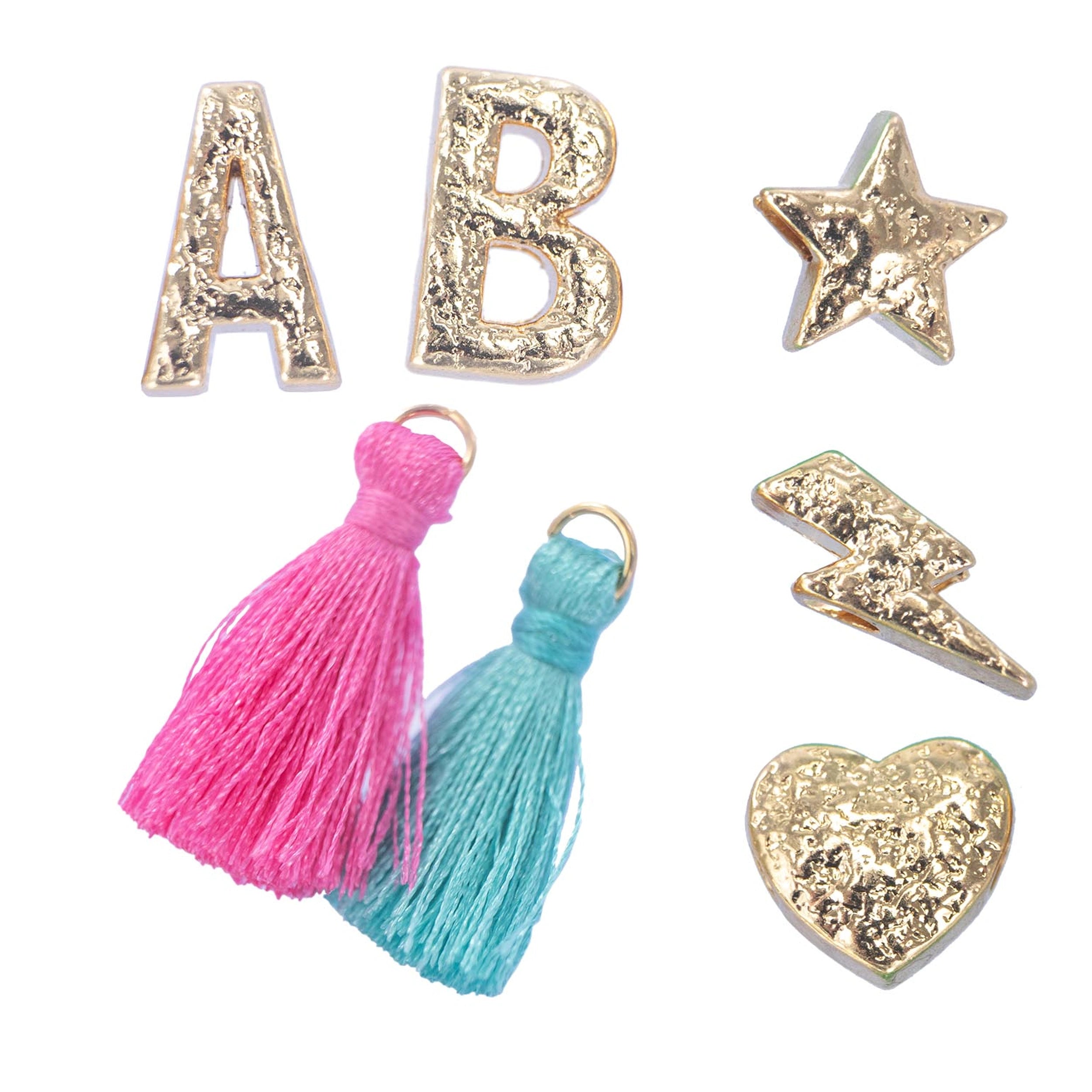 Nice - Beads Abc Diy Bracelets Gold Set - Arts & Crafts