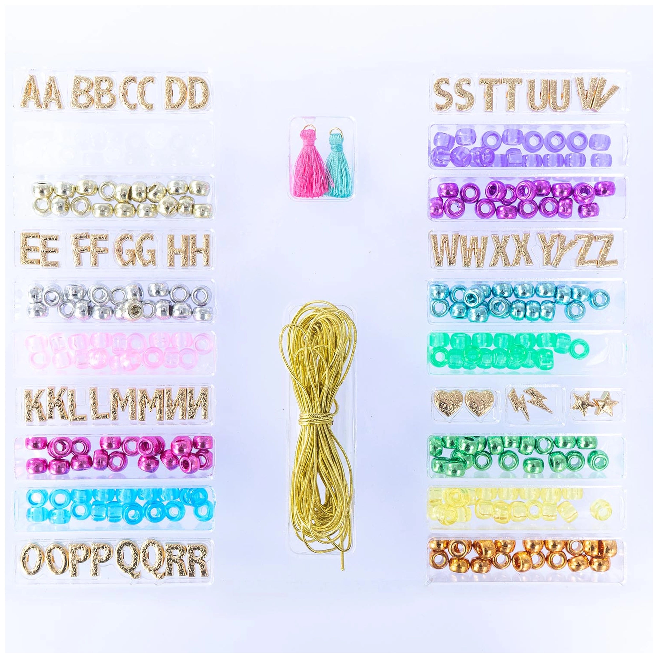 Nice - Beads Abc Diy Bracelets Gold Set - Arts & Crafts