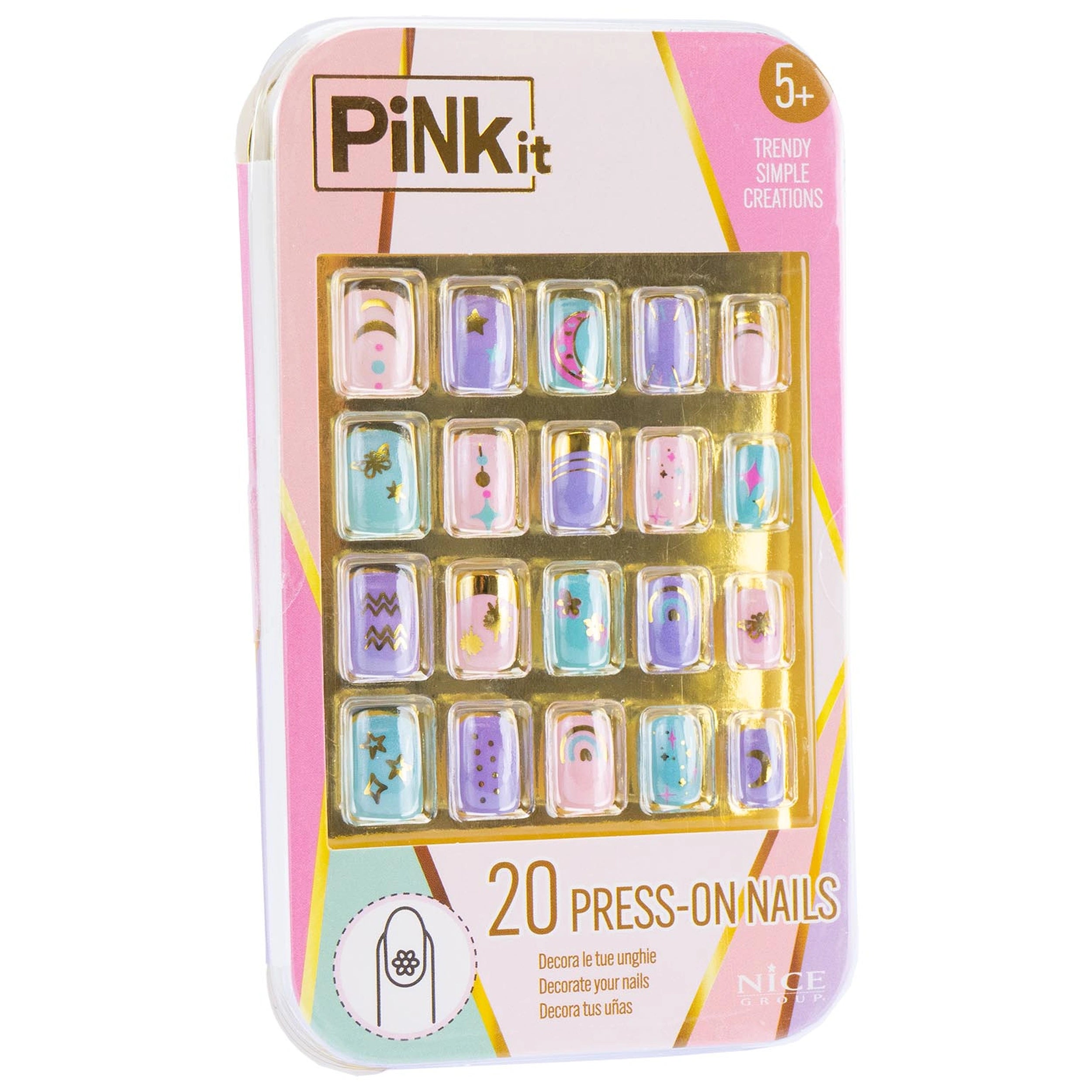 Nice - Pinkit Press-On Nails Makeup Set - Makeup