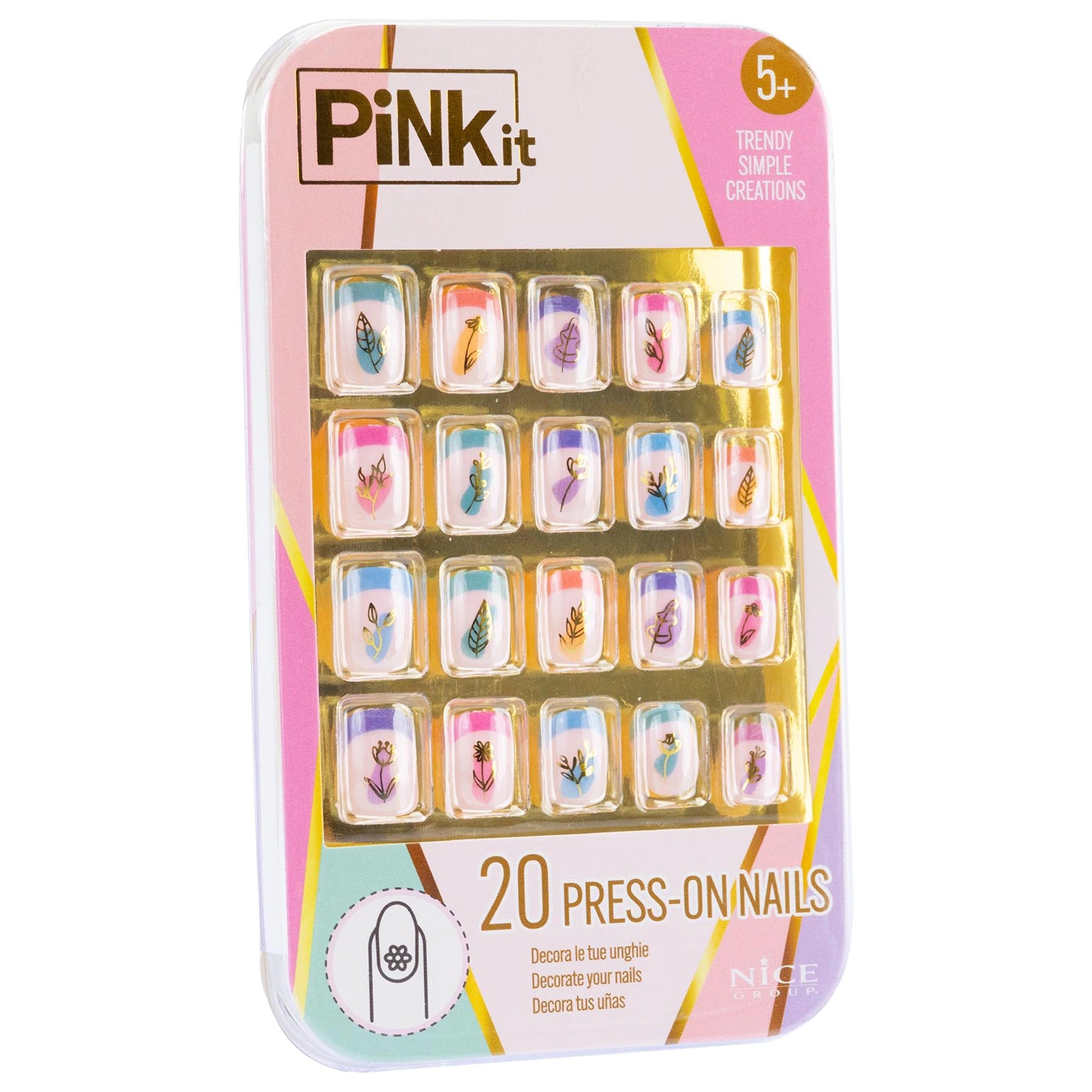Nice - Pinkit Press-On Nails Makeup Set - Makeup