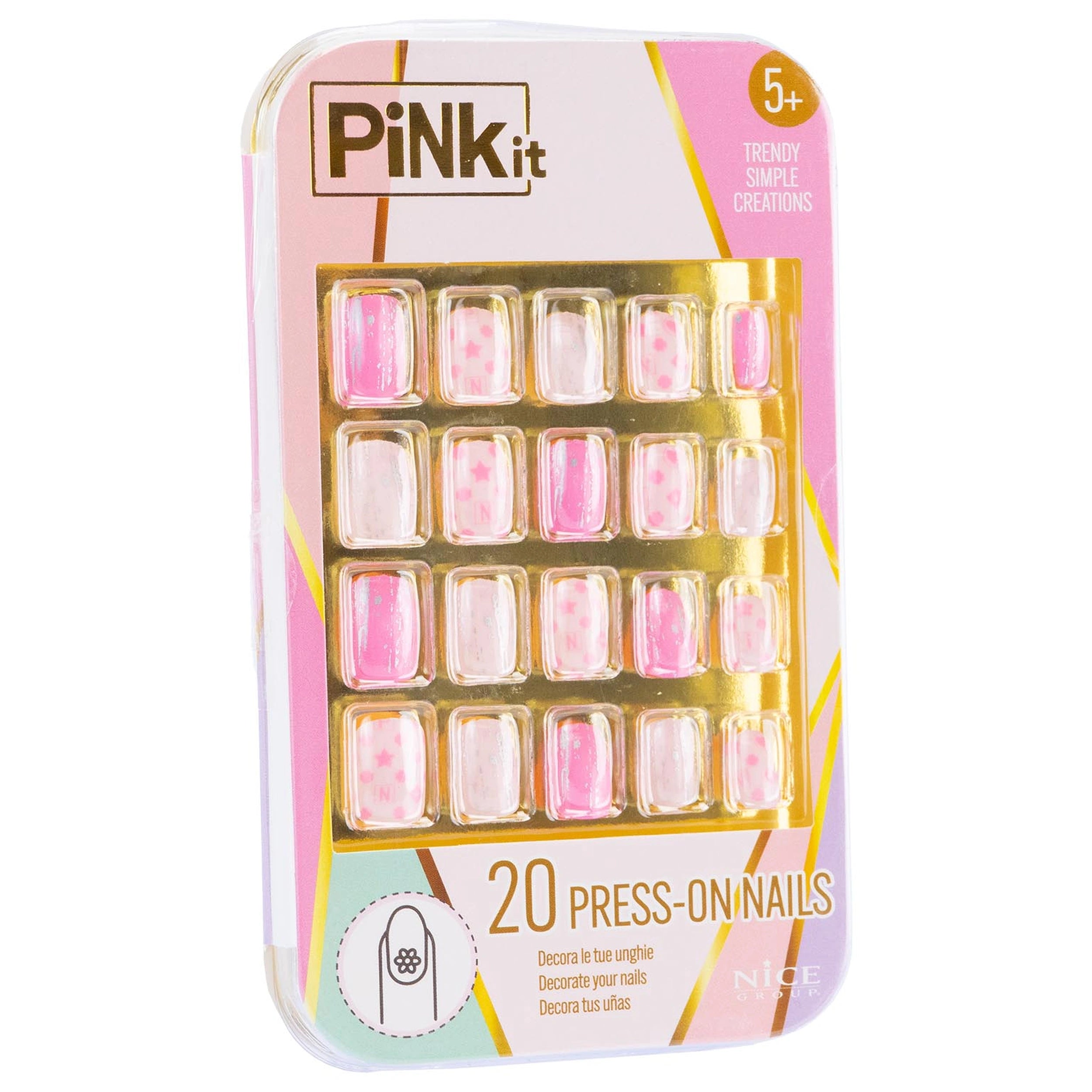 Nice - Pinkit Press-On Nails Makeup Set - Makeup