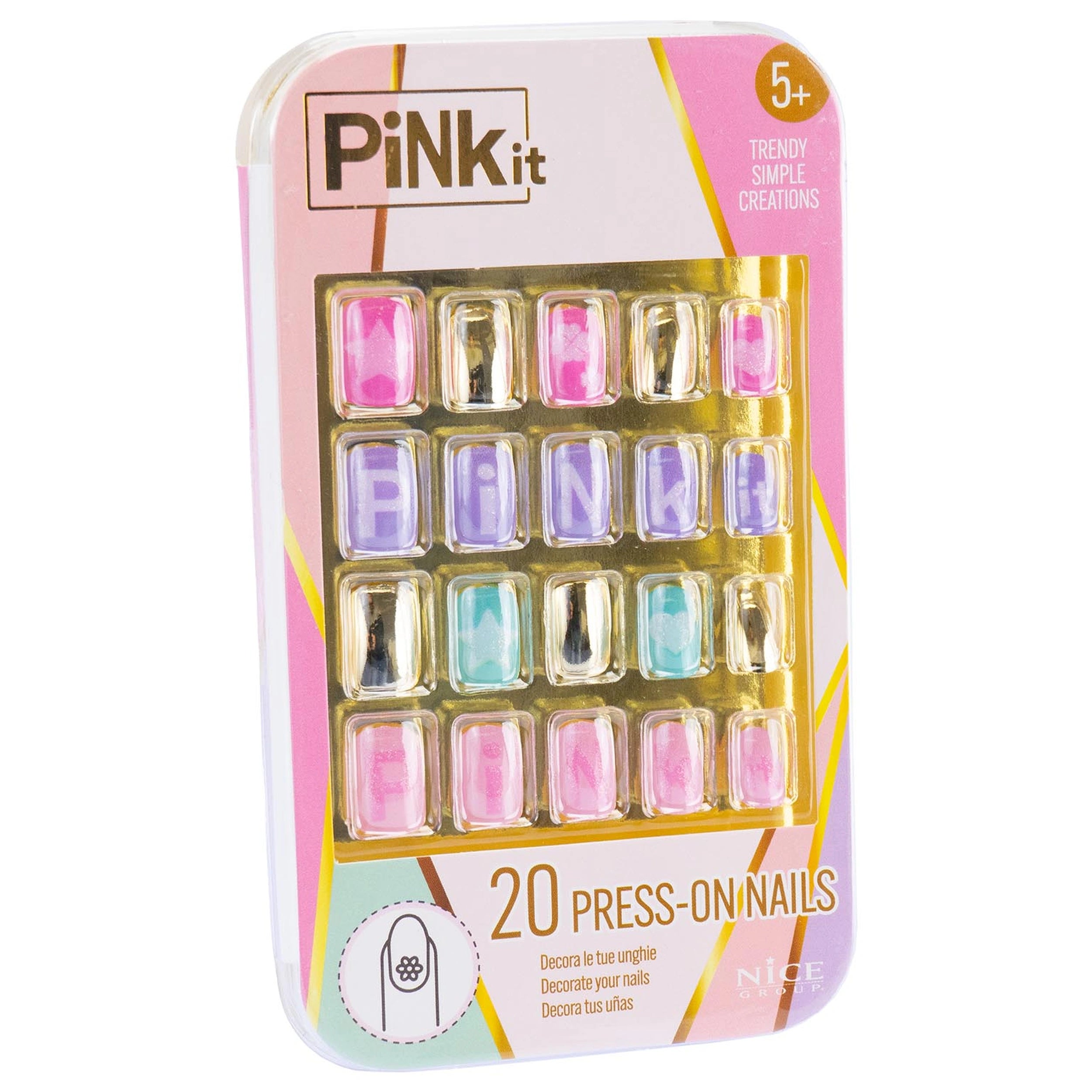 Nice - Pinkit Press-On Nails Makeup Set - Makeup