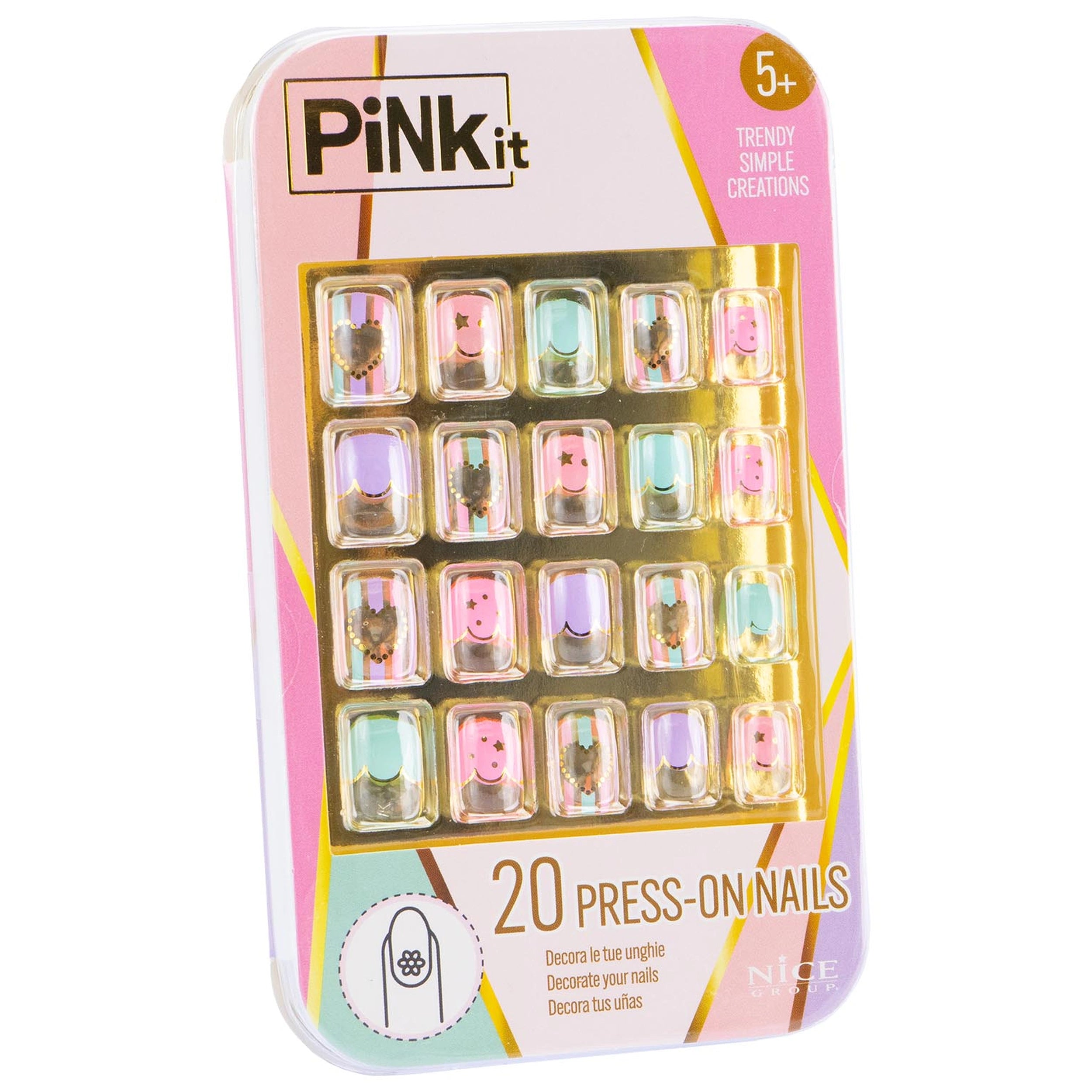 Nice - Pinkit Press-On Nails Makeup Set - Makeup