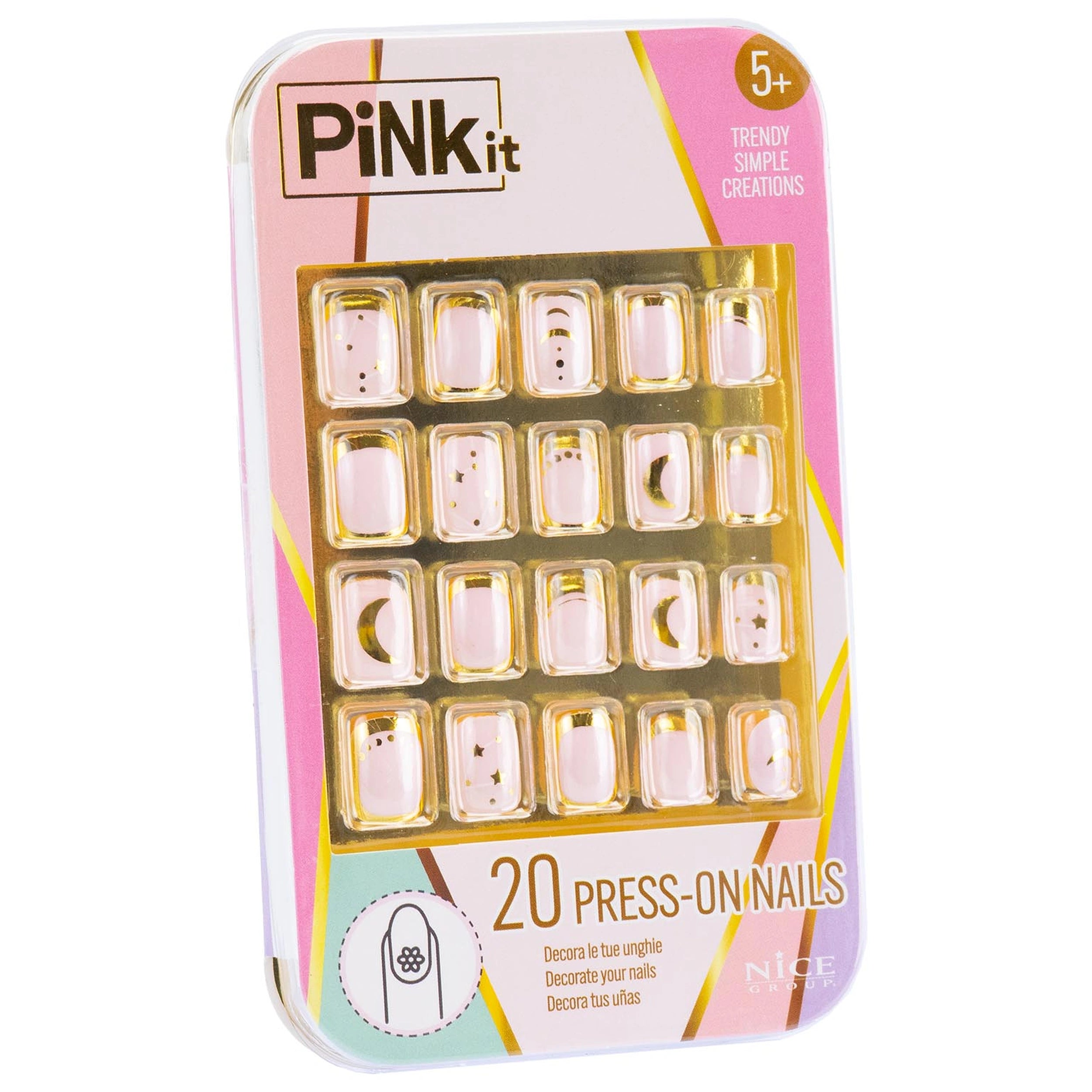 Nice - Pinkit Press-On Nails Makeup Set - Makeup