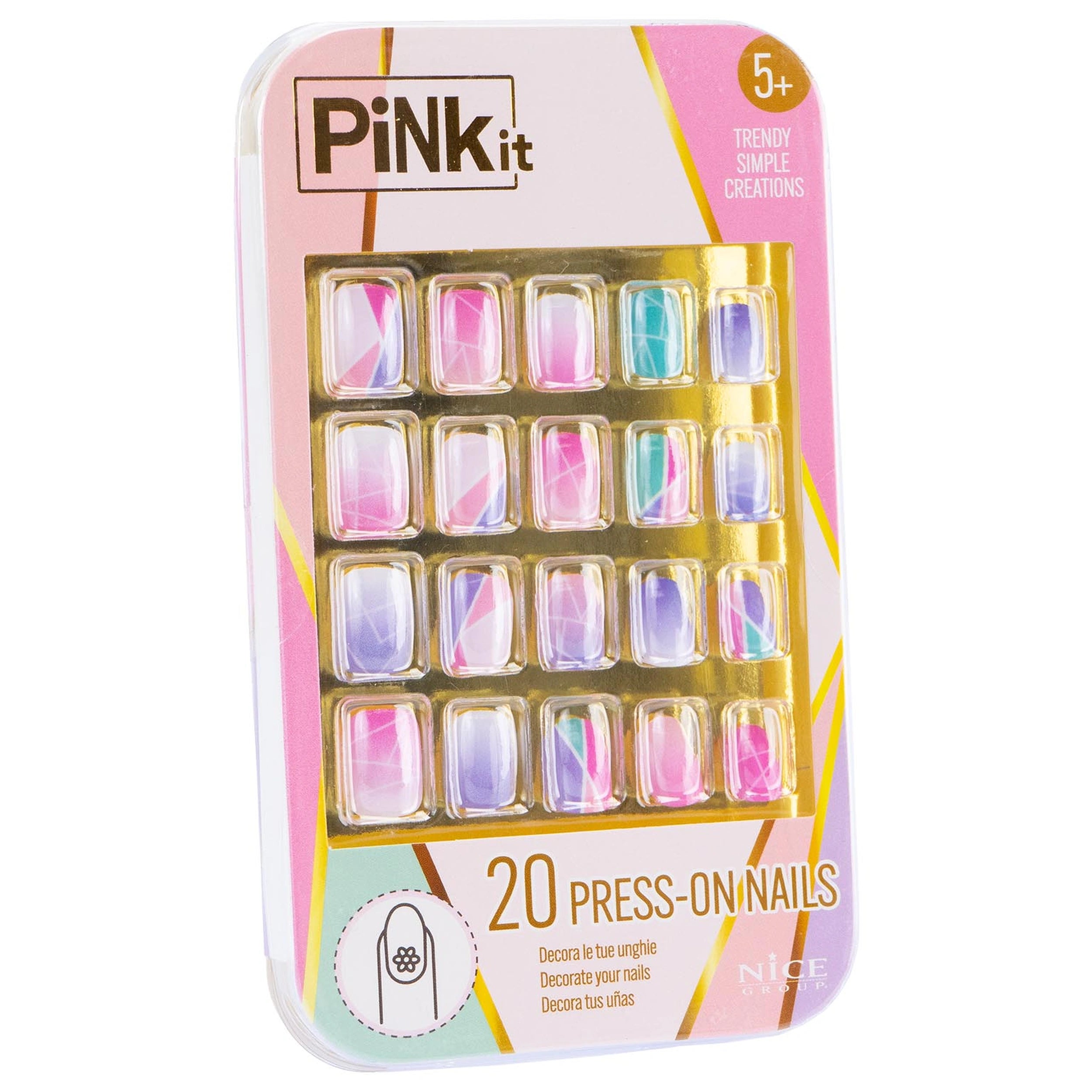 Nice - Pinkit Press-On Nails Makeup Set - Makeup