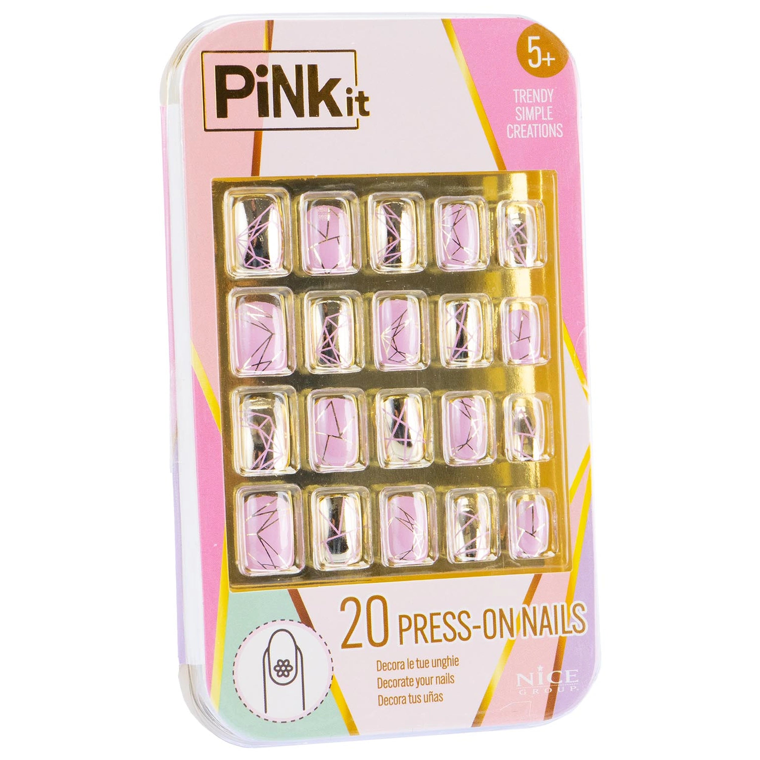 Nice - Pinkit Press-On Nails Makeup Set - Makeup