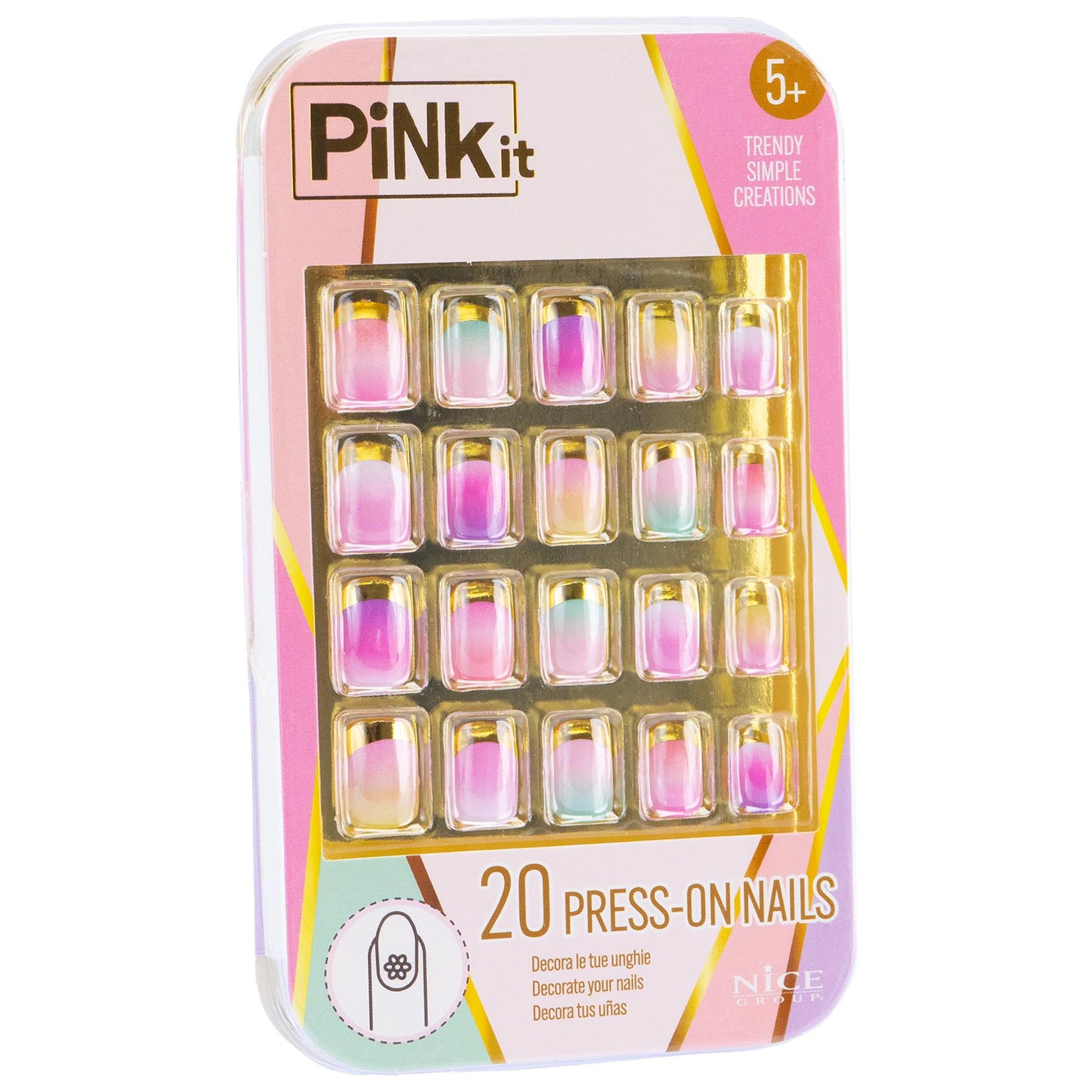 Nice - Pinkit Press-On Nails Makeup Set - Makeup