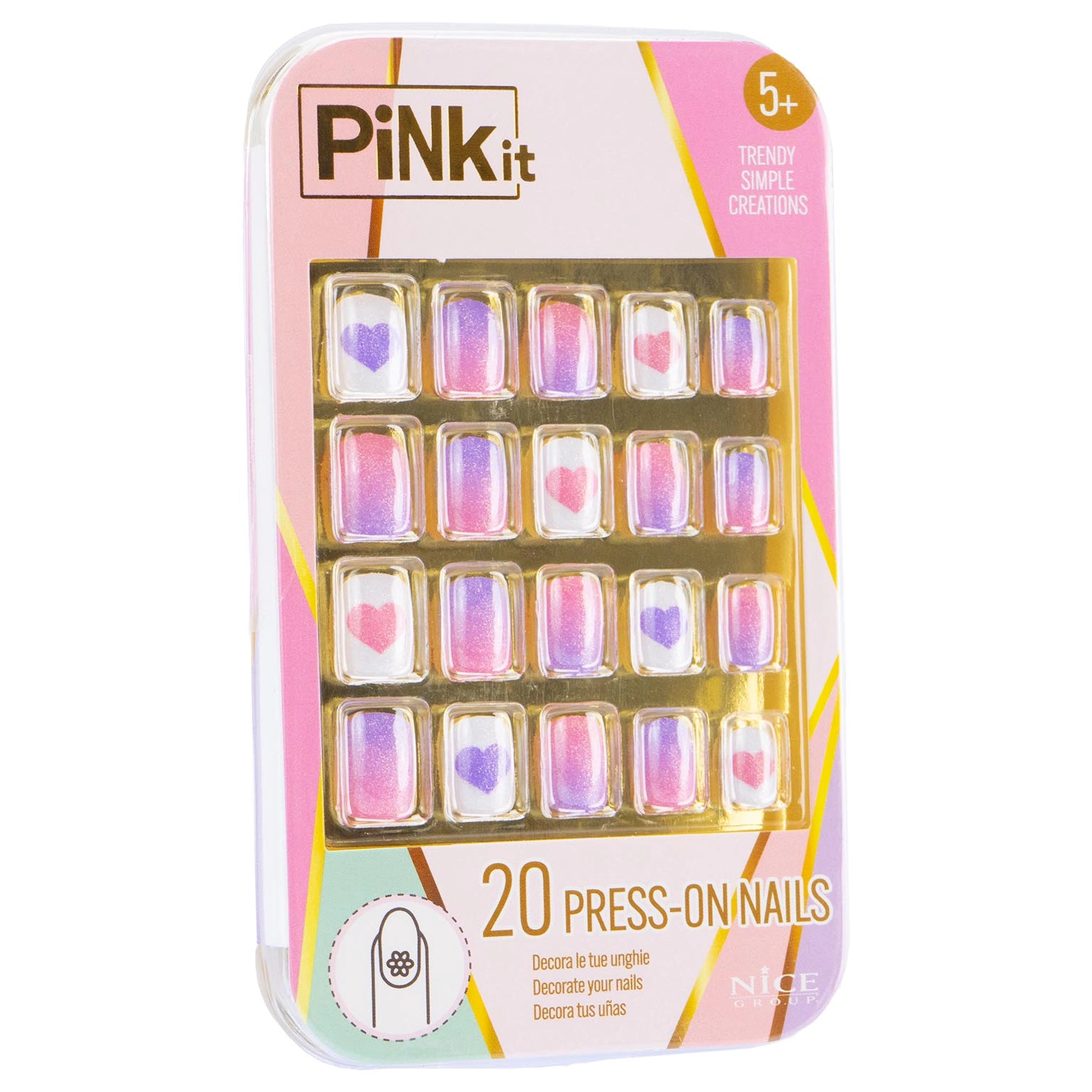 Nice - Pinkit Press-On Nails Makeup Set - Makeup
