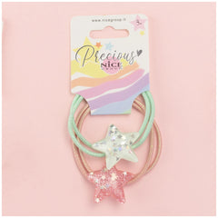 Nice - Star Pony 2 Pcs Hair Bands Set - Personal Care